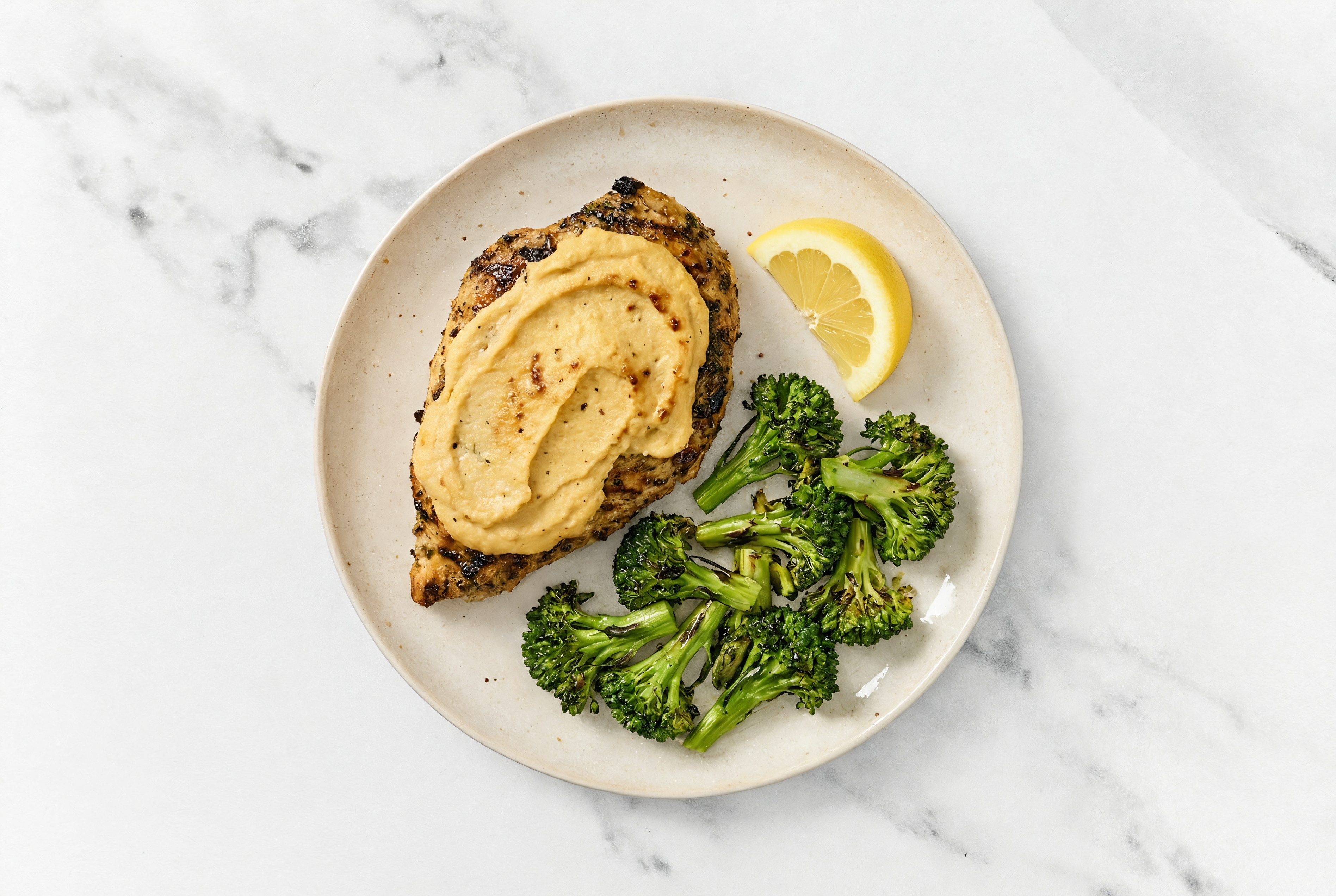  Lemony Baked Mediterranean Grilled Chicken Breast + Roasted Broccoli