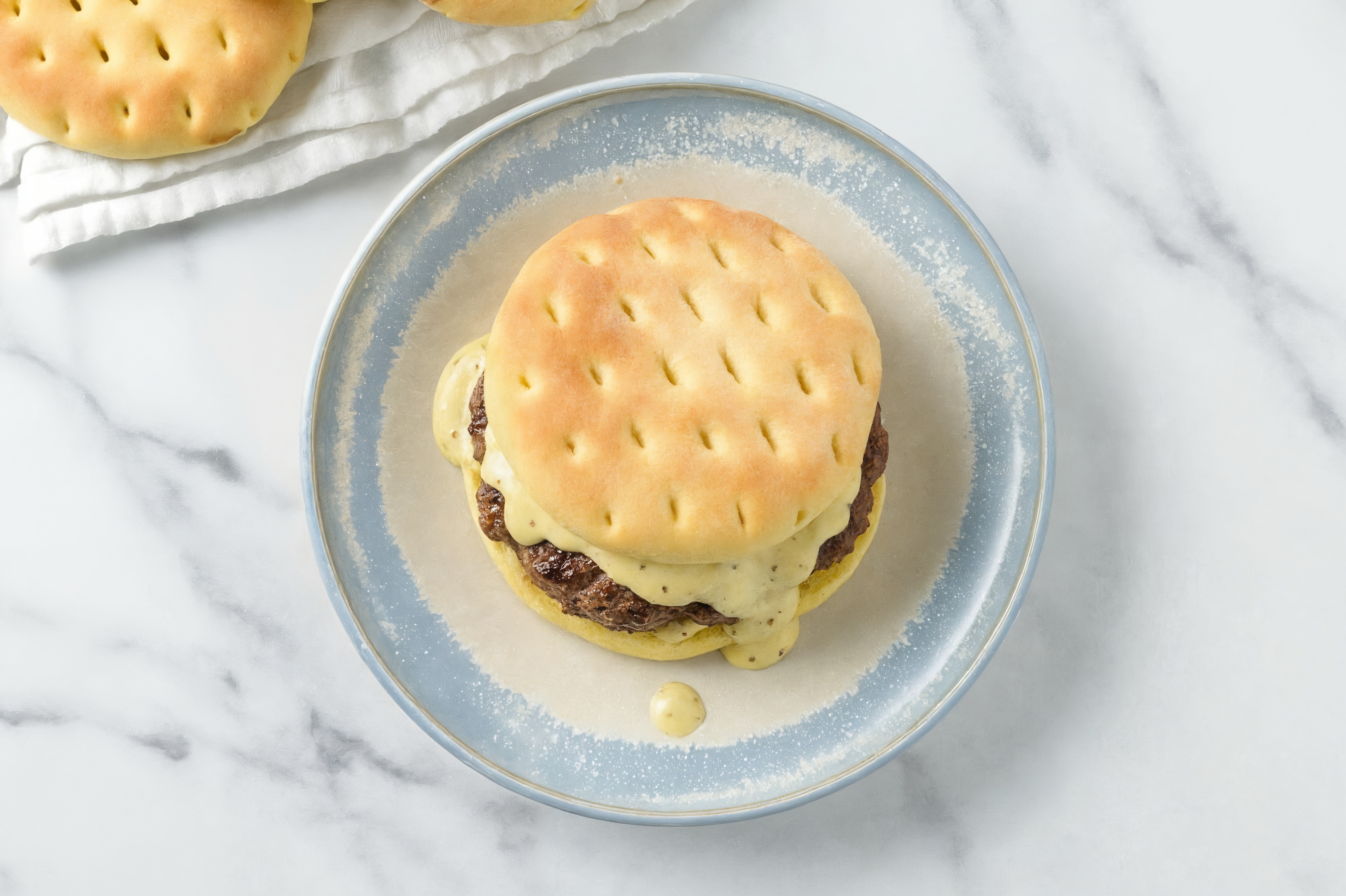 Savory Ground Beef Patties + Mushroom Brie Burgers