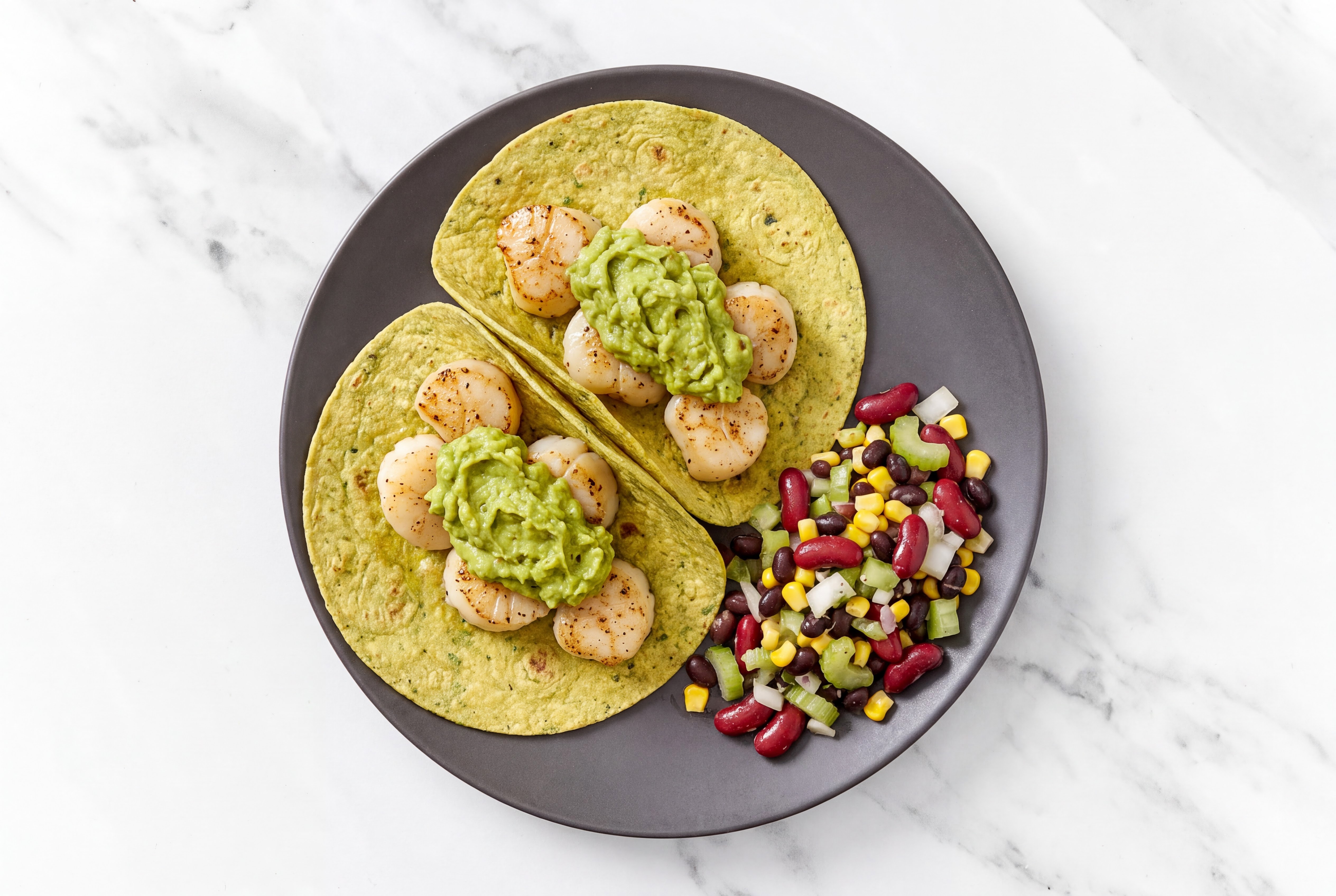  Feelin' Fresh Scallop Tacos with Spinach Tortilla