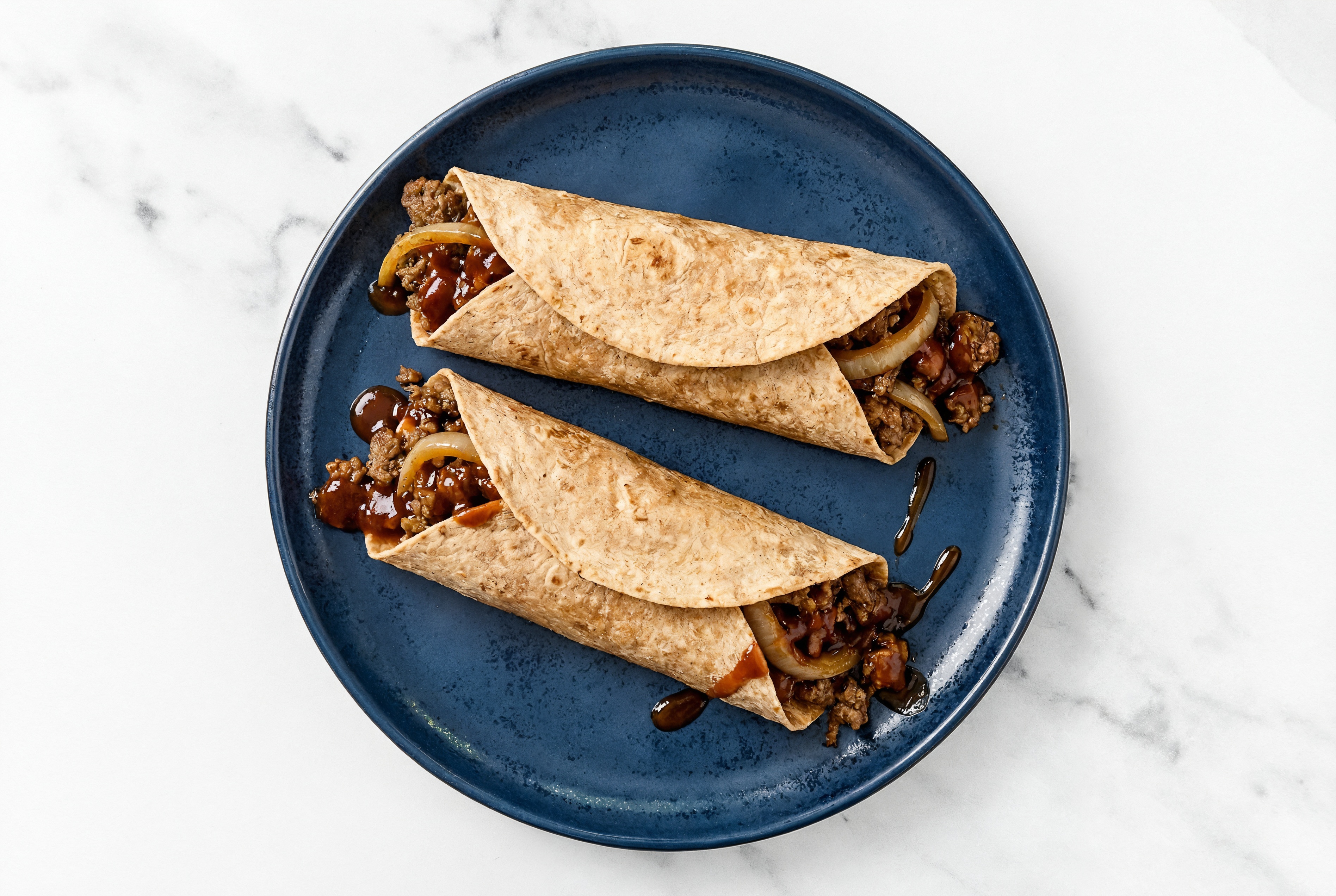 BBQ Italian-Style Ground Beef Wrap