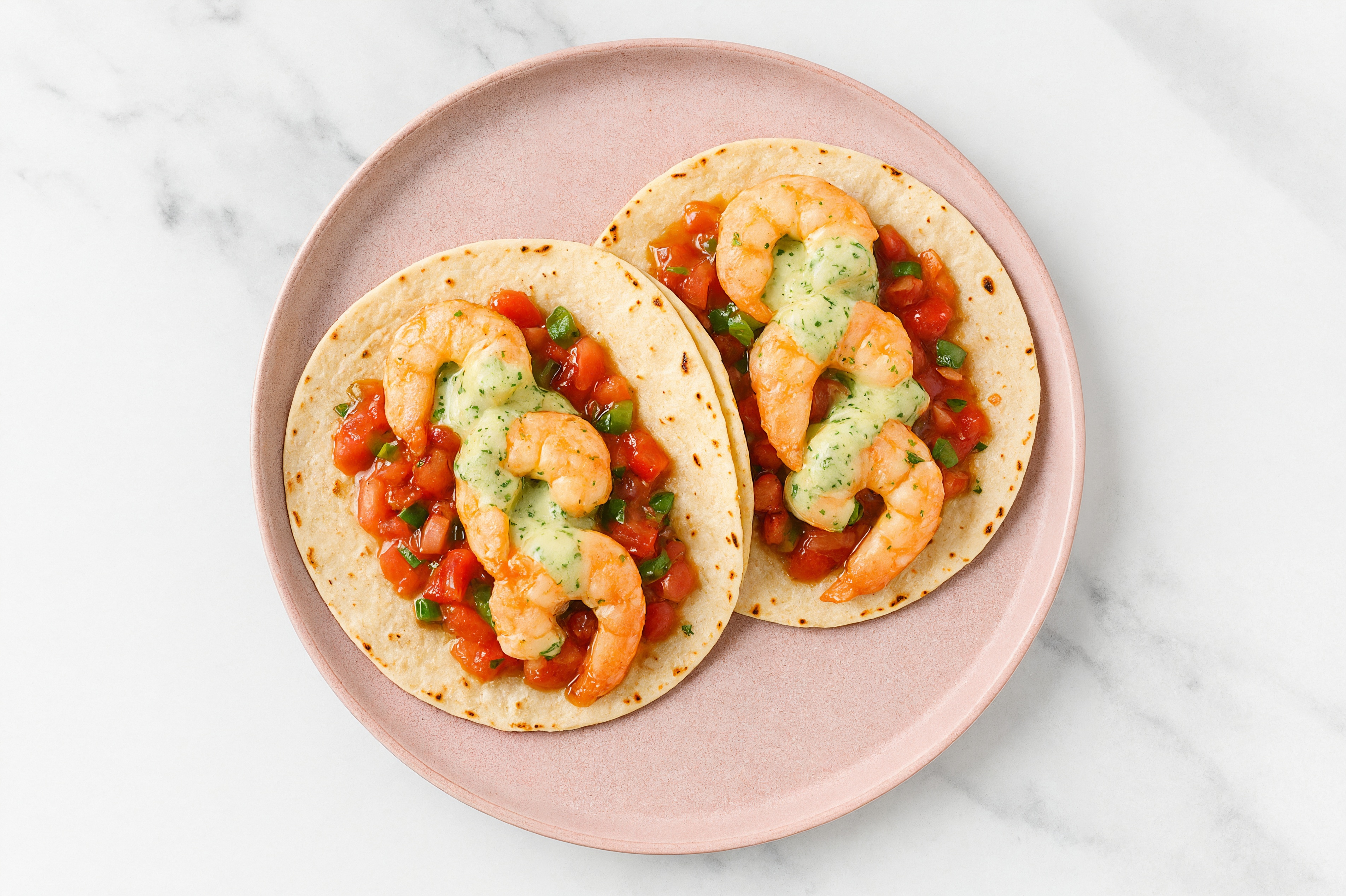 Honey Mustard Grilled Shrimp Tacos with Garlicky Smoky BBQ Dipping Sauce