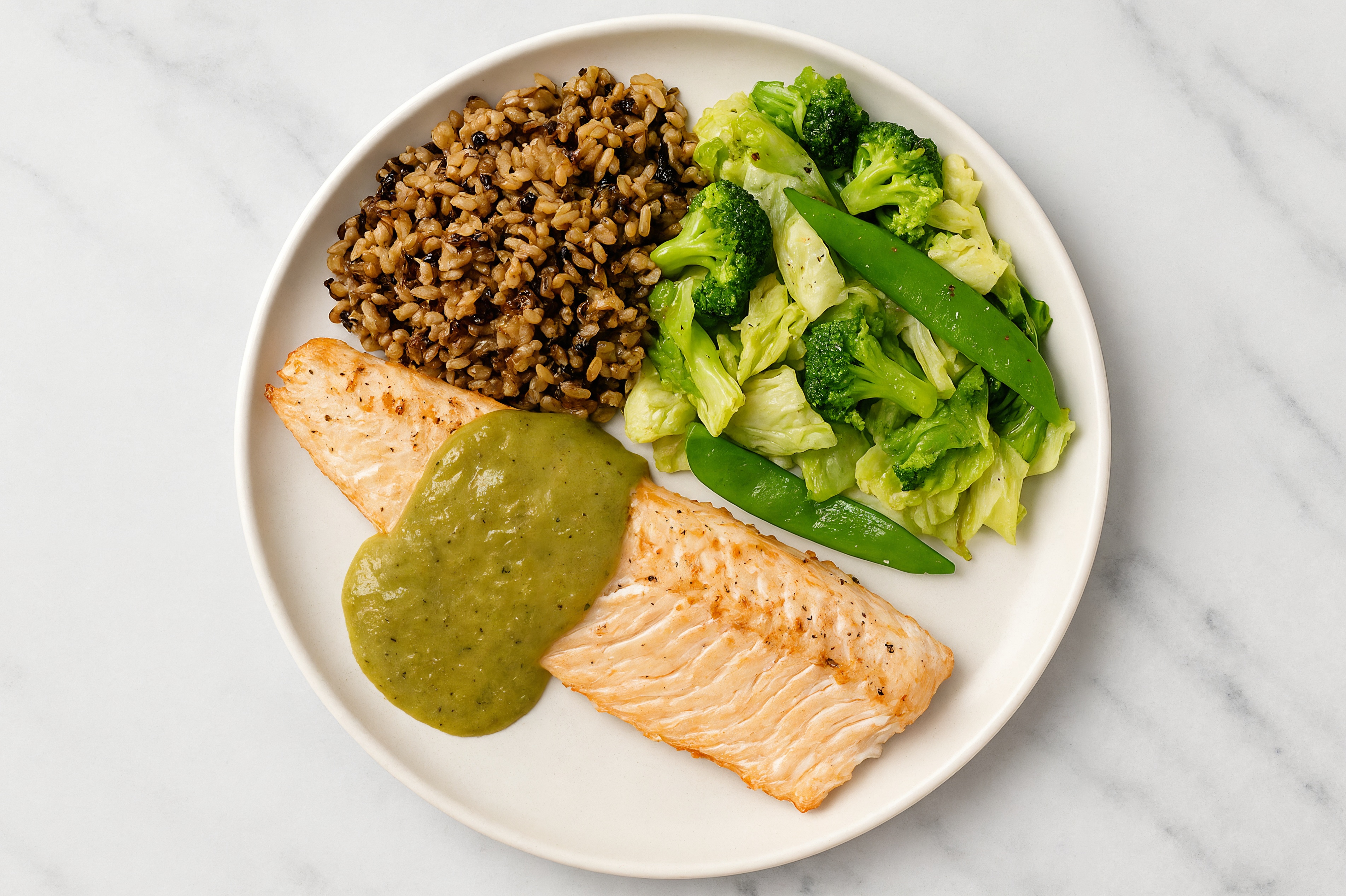 Chile Trout + Seven Grain Bowl with Bok Choy
