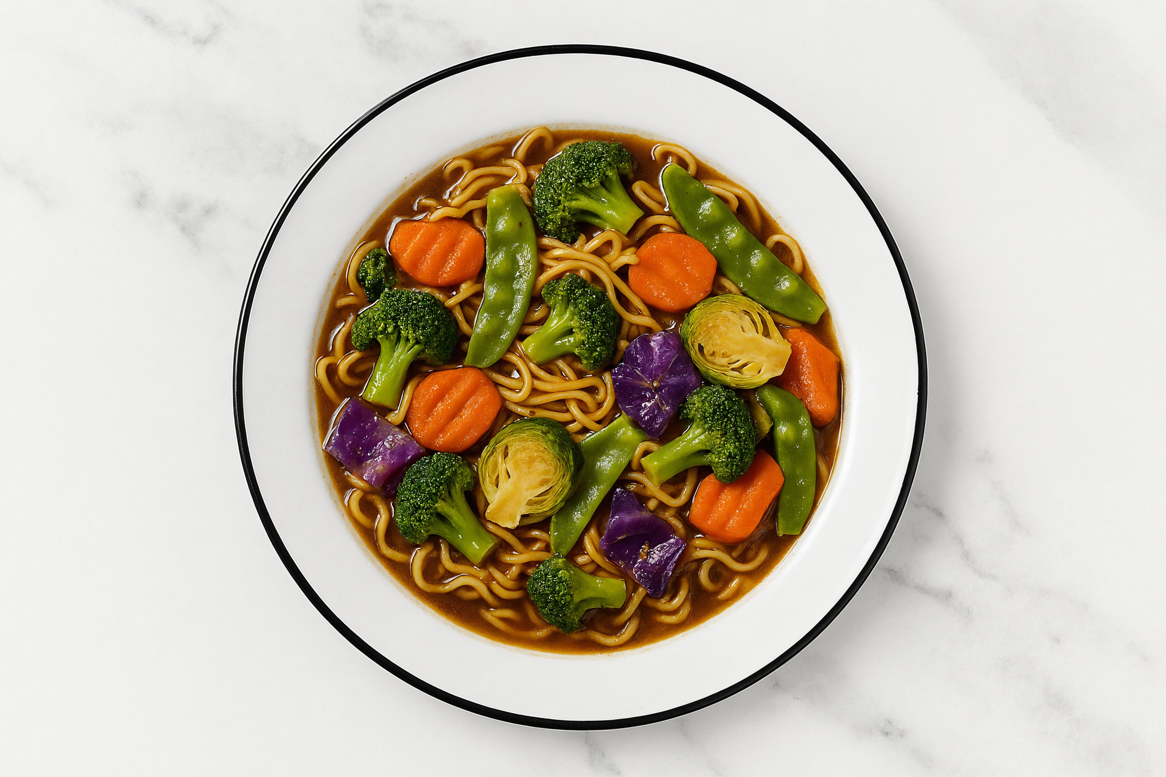 Teriyaki Veggie + Ramen Soup