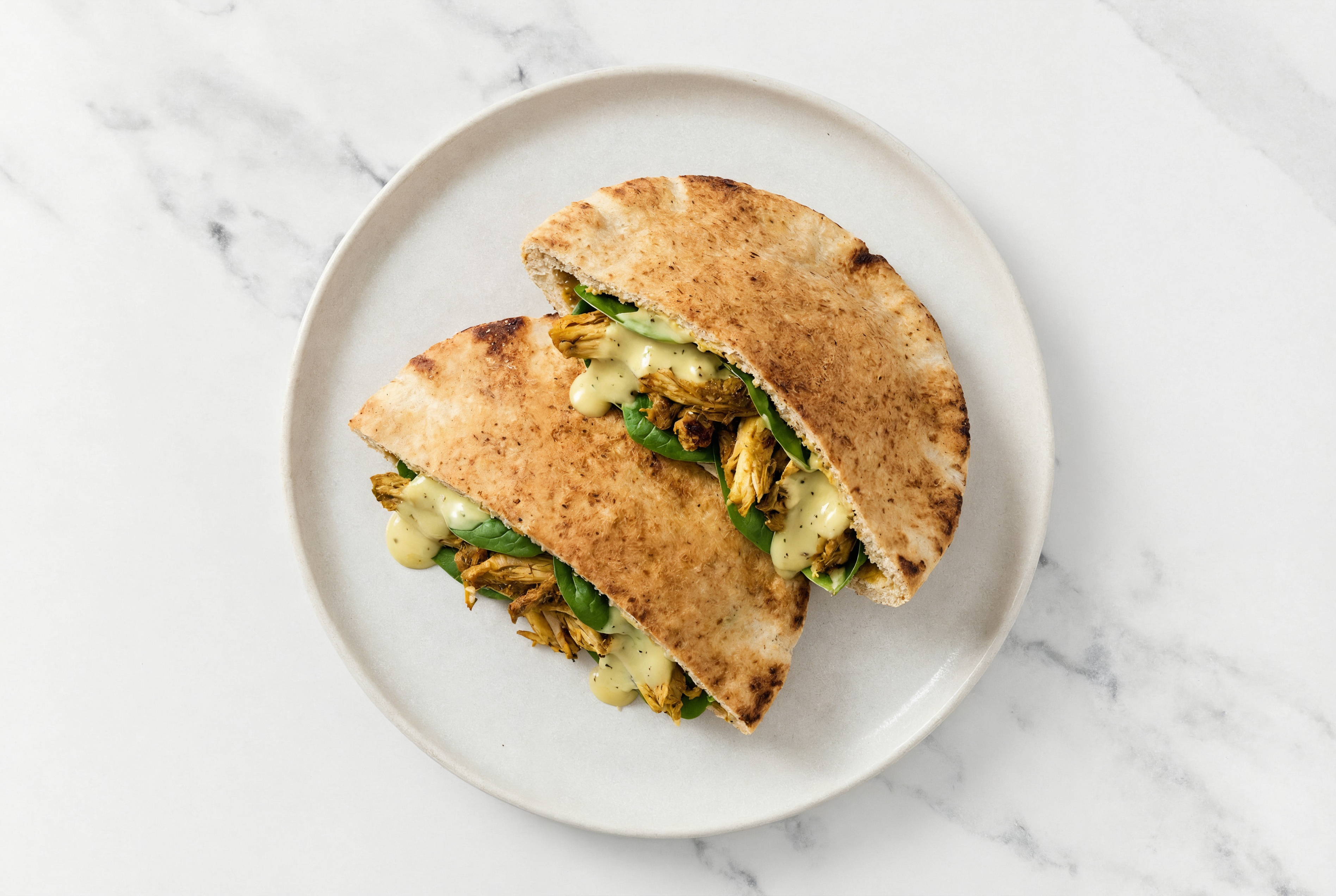 Creamy Honey Mustard Shawarma Chicken Traditional Pita