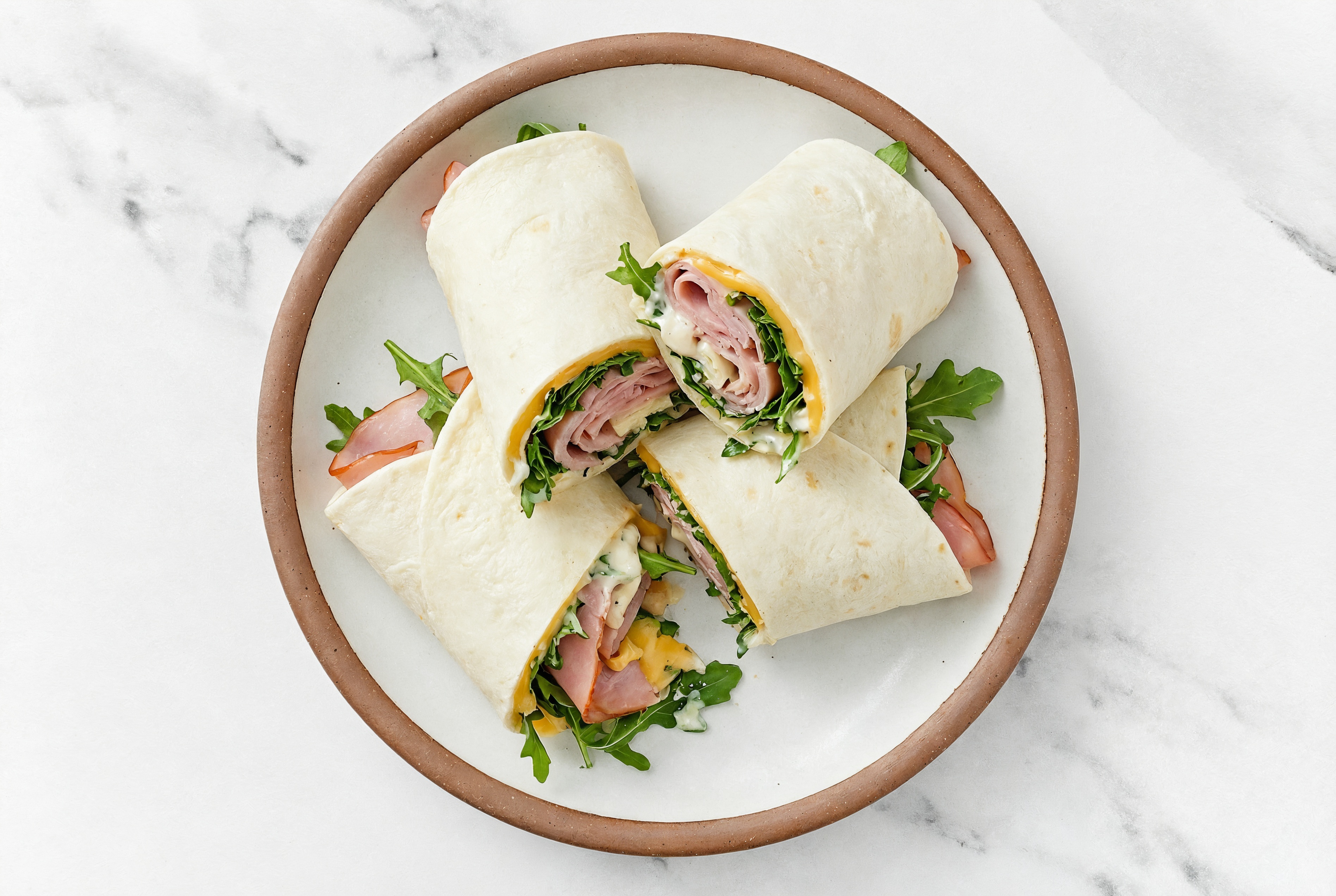 Garlic Honey Ham + American Wraps with Arugula