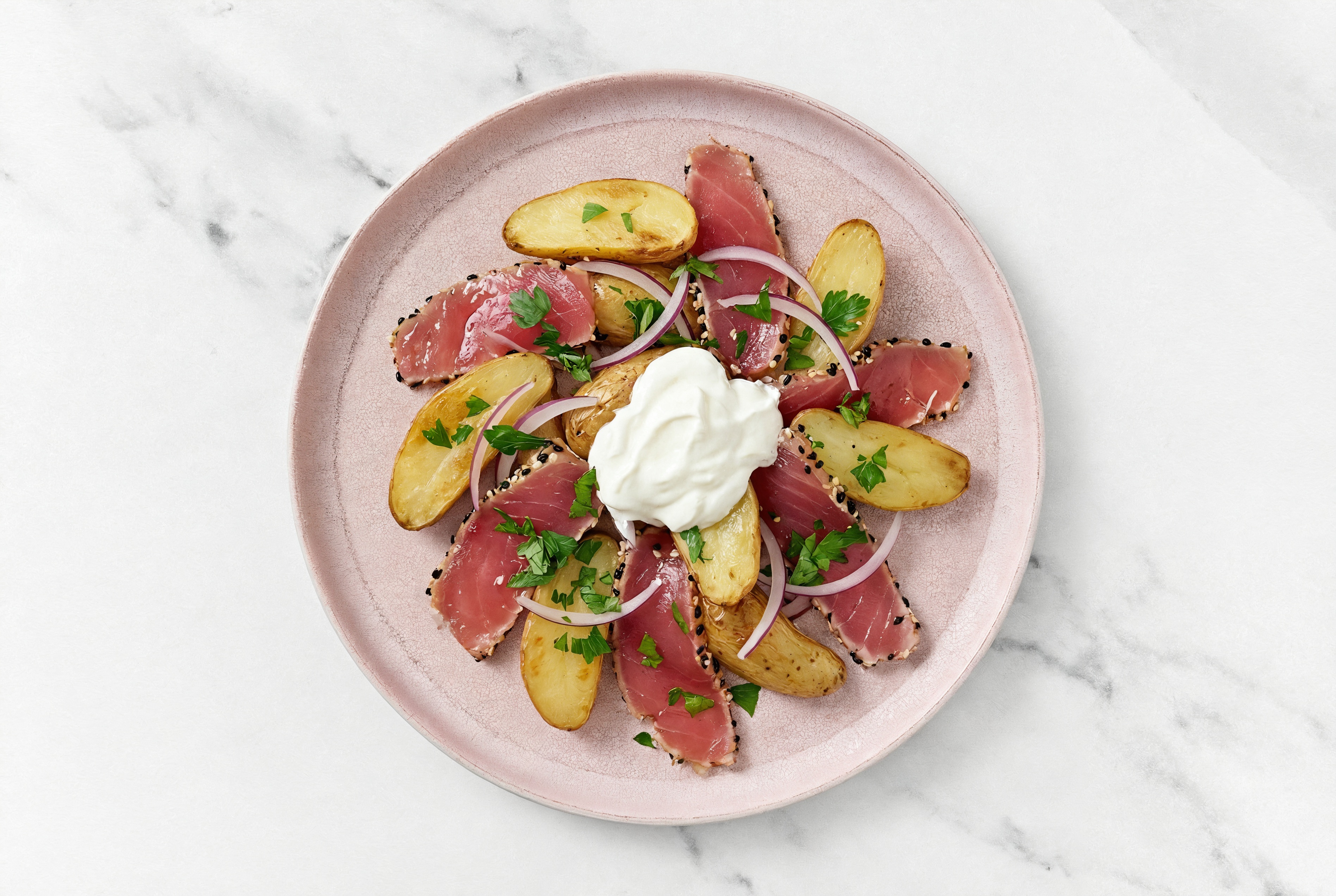 Smoked Tuna Loaded Roast Potatoes