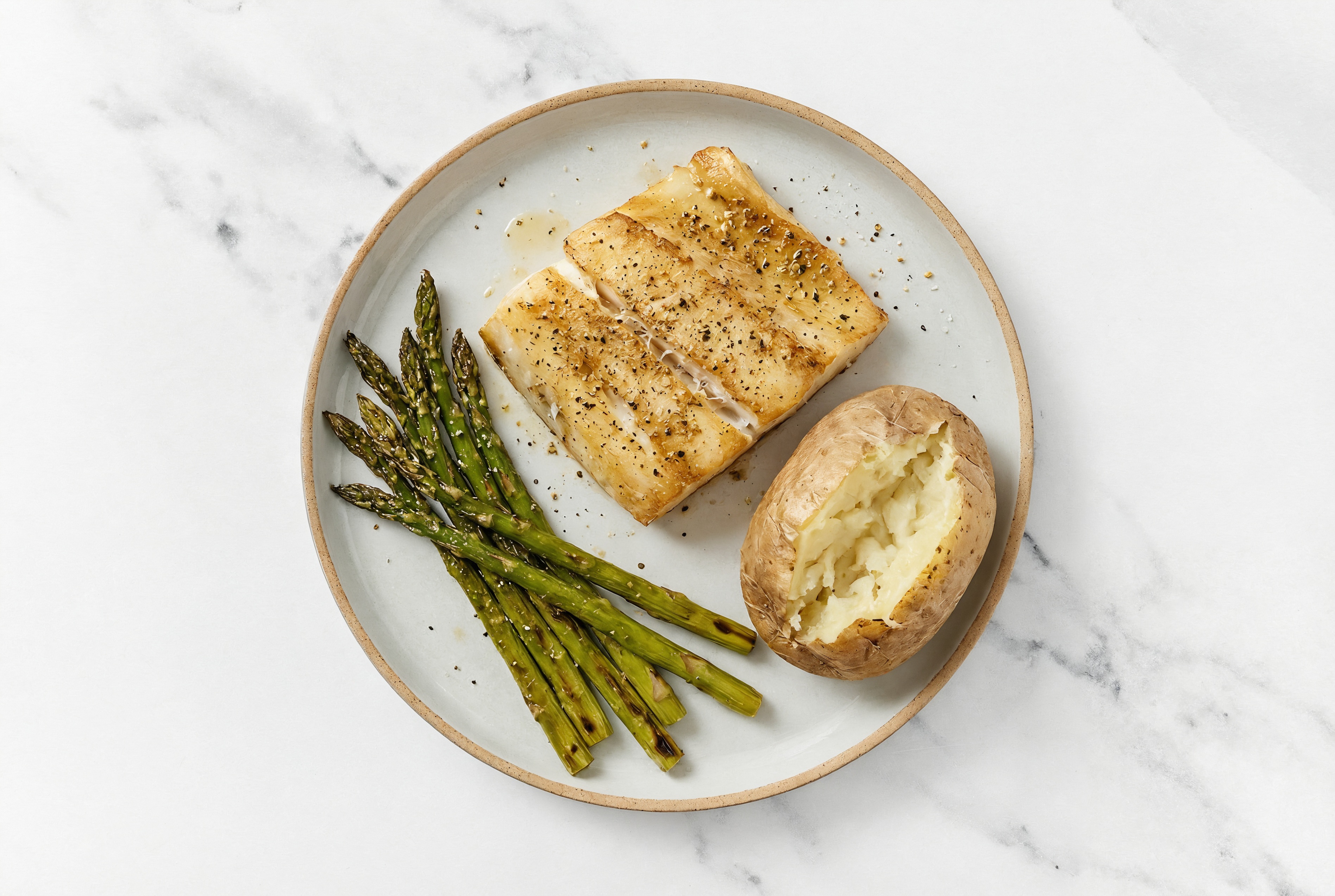 Roasted Honey Herb Barramundi with Asparagus
