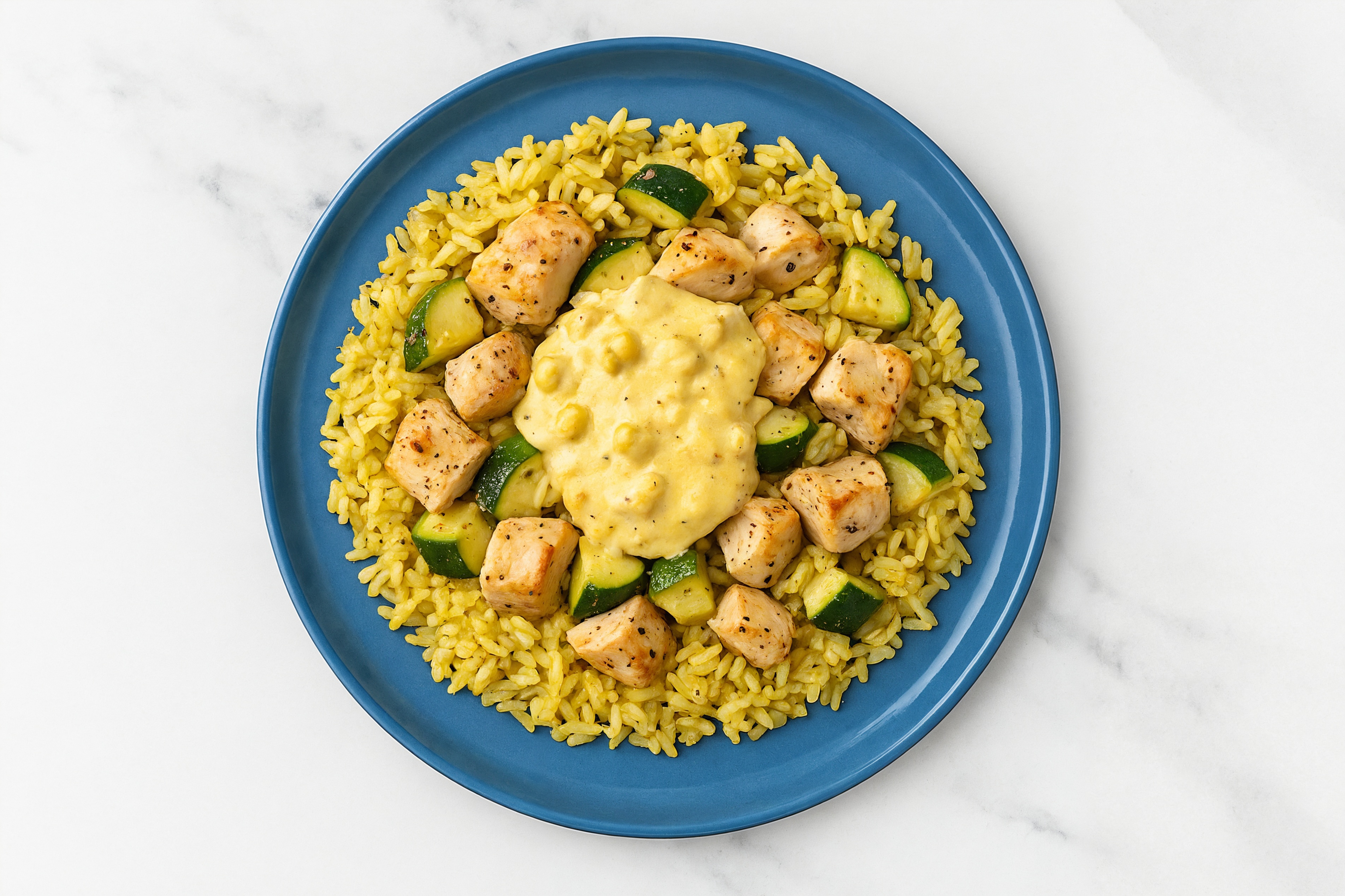 Street Corn Chicken Breast with Zucchini & Jasmine Rice Bowl