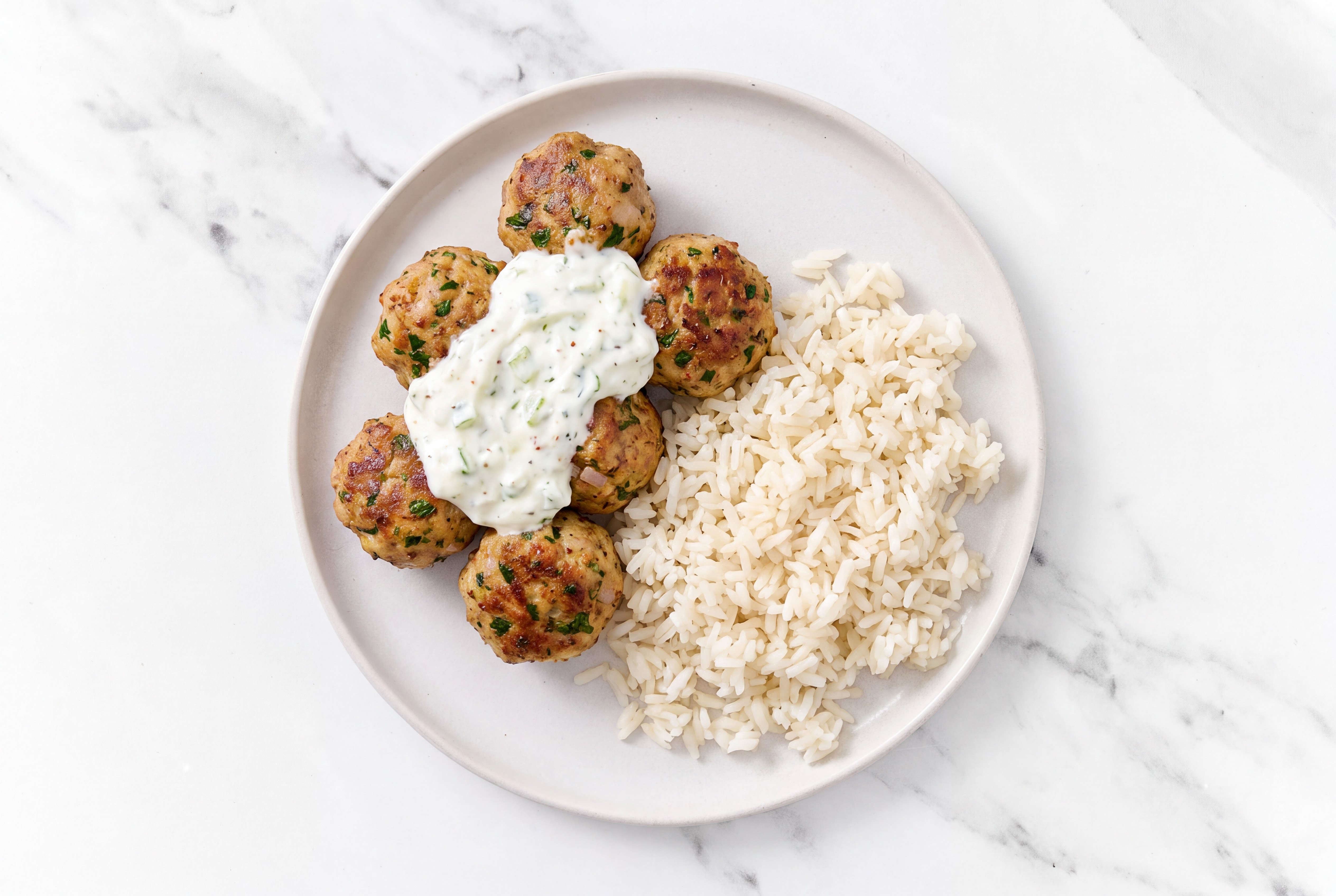 Kofta 93/7 Lean Ground Beef Meatballs + Rice