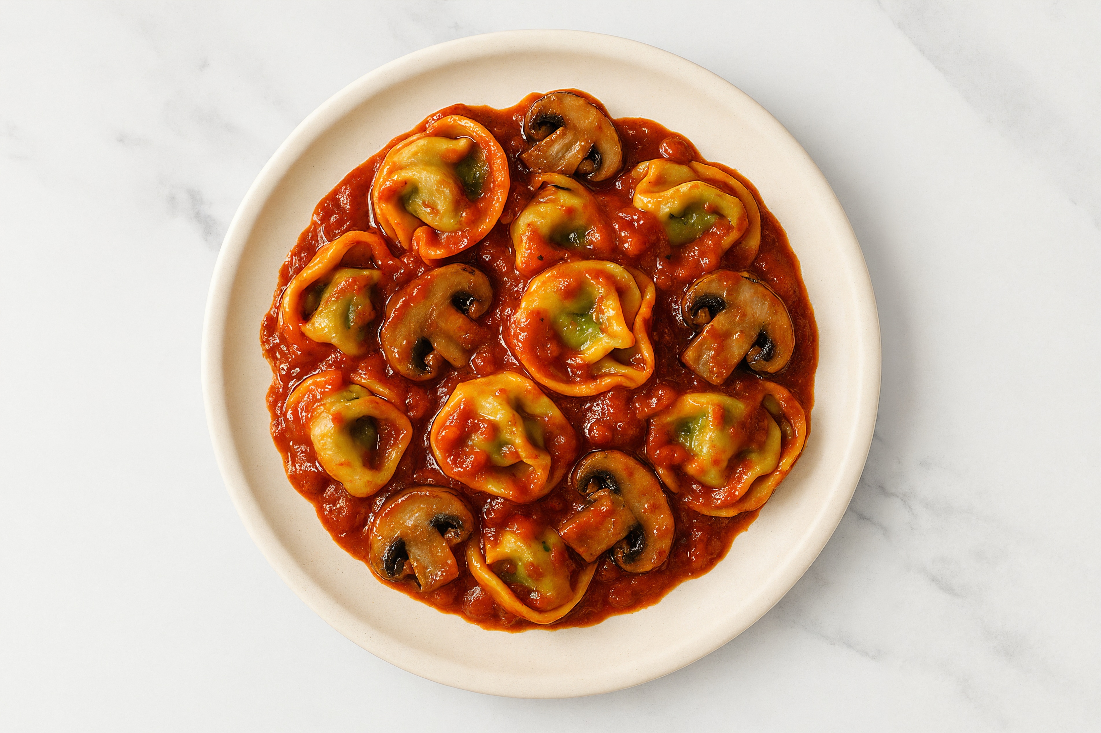 Marinara Tortellini with Baby Mushrooms