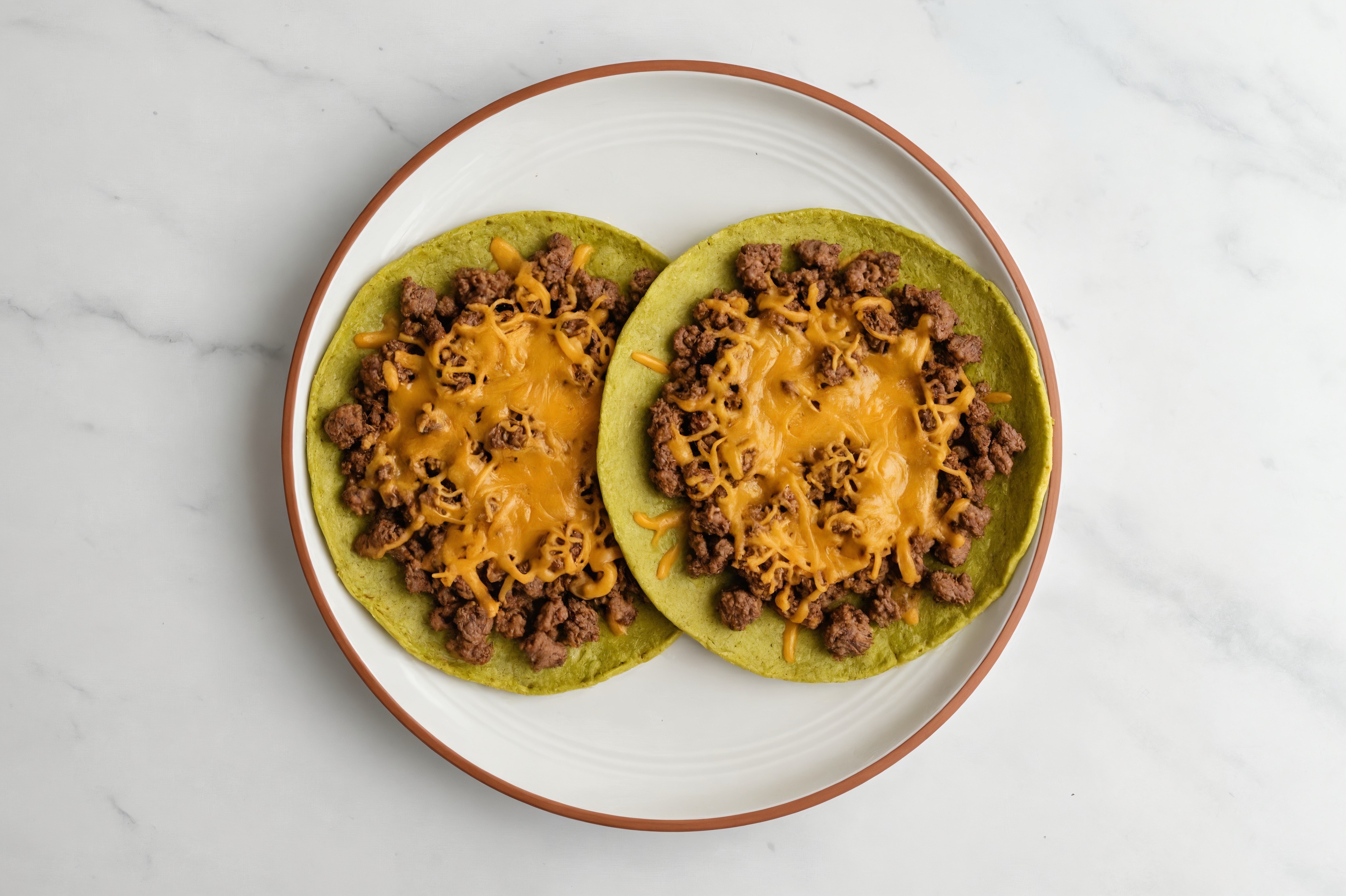  Tex-Mex Ground Beef Patties 'n Cheese Tostada