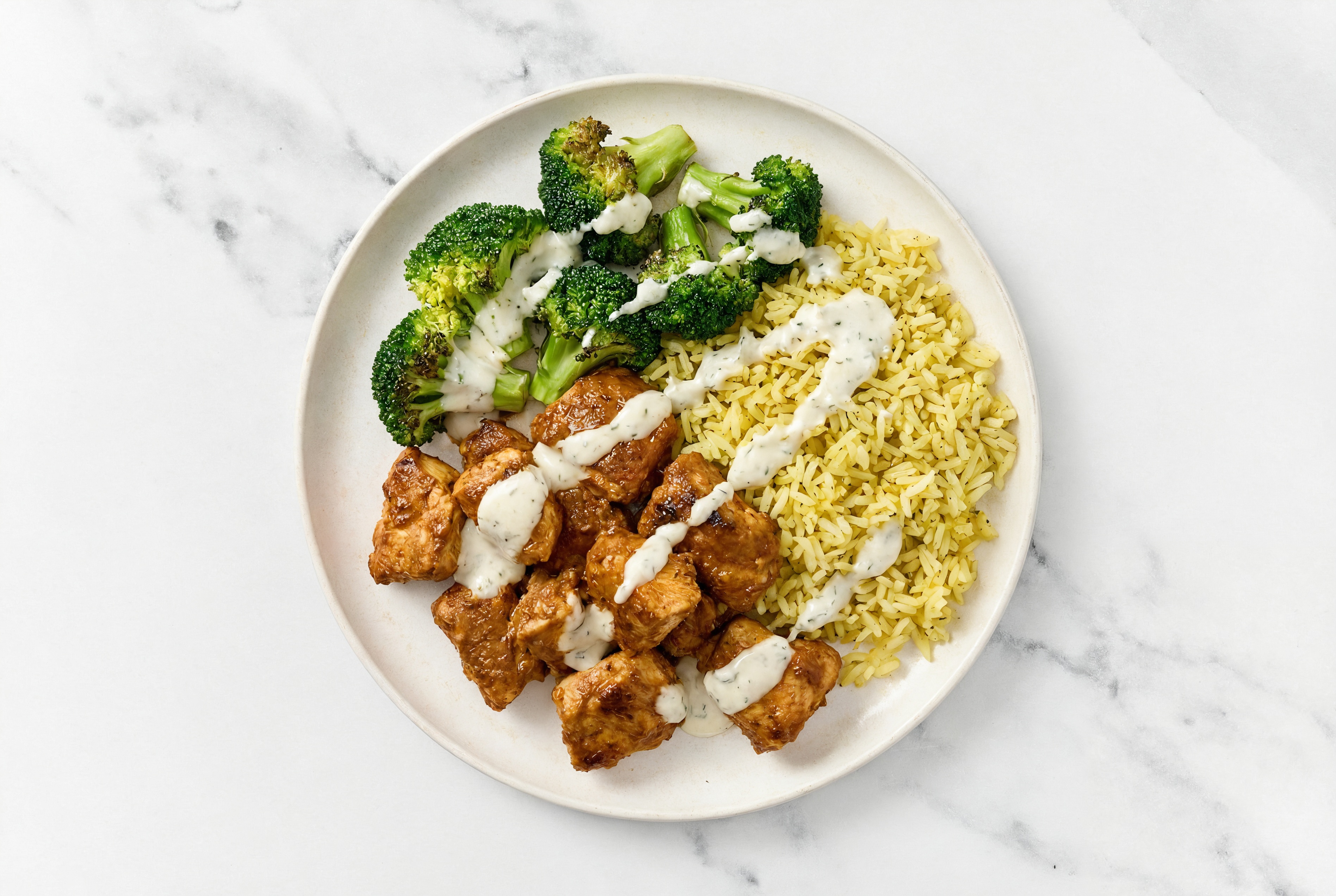  Creamy Garlic Tandoori Chicken Seasoned Jasmine Rice Bowl