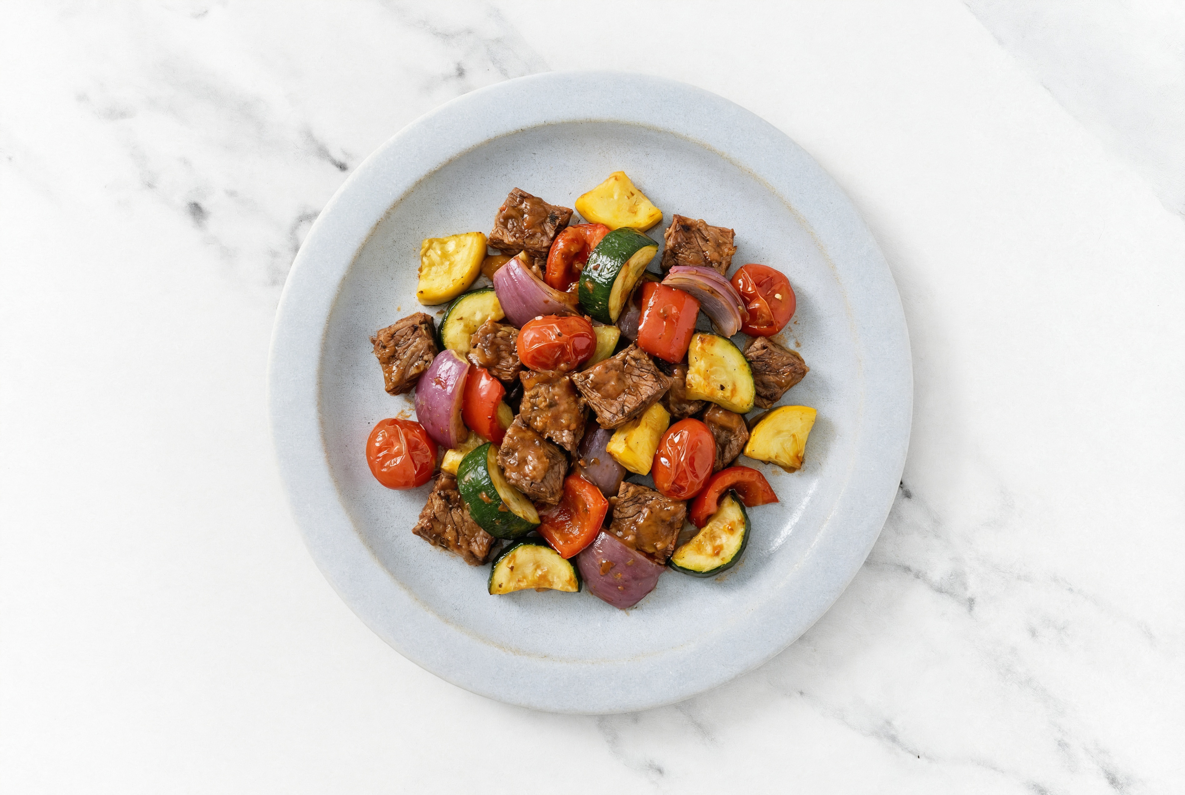 Smoky BBQ Baked Flank & Squash