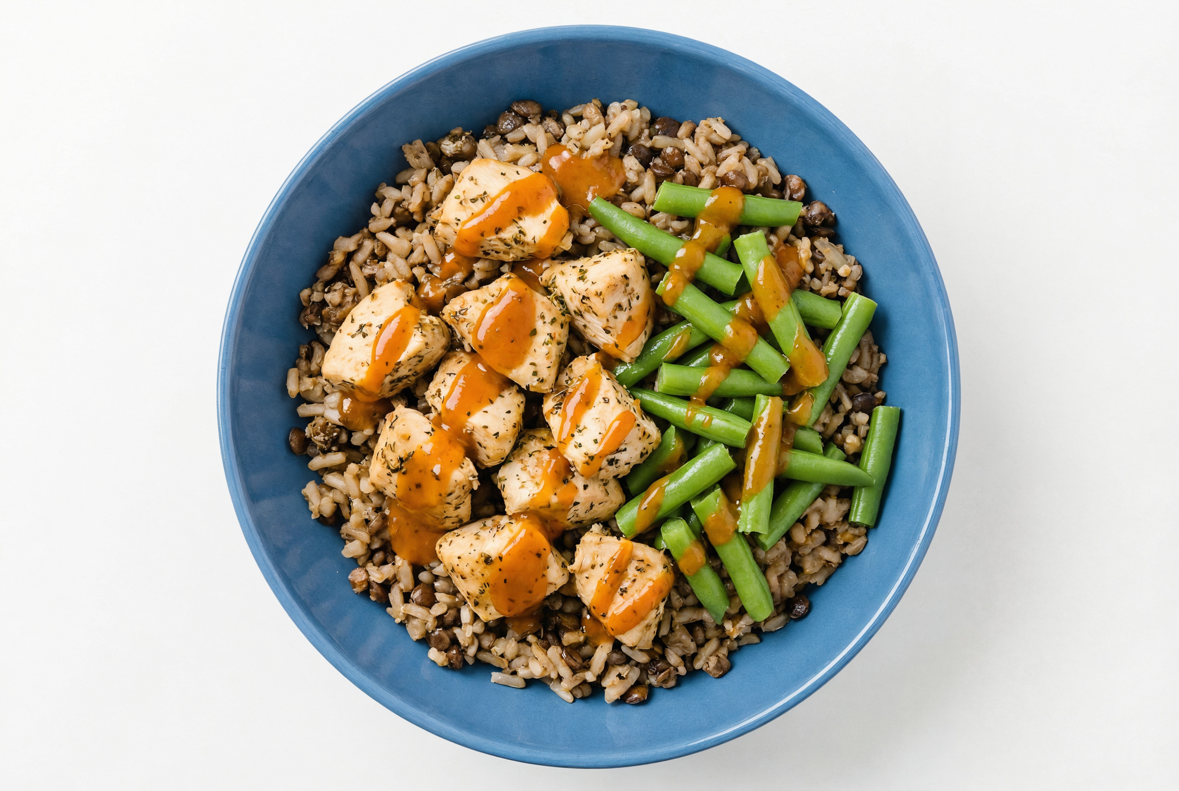 Smoky Chicken Lentil Quinoa Rice Mix Bowl