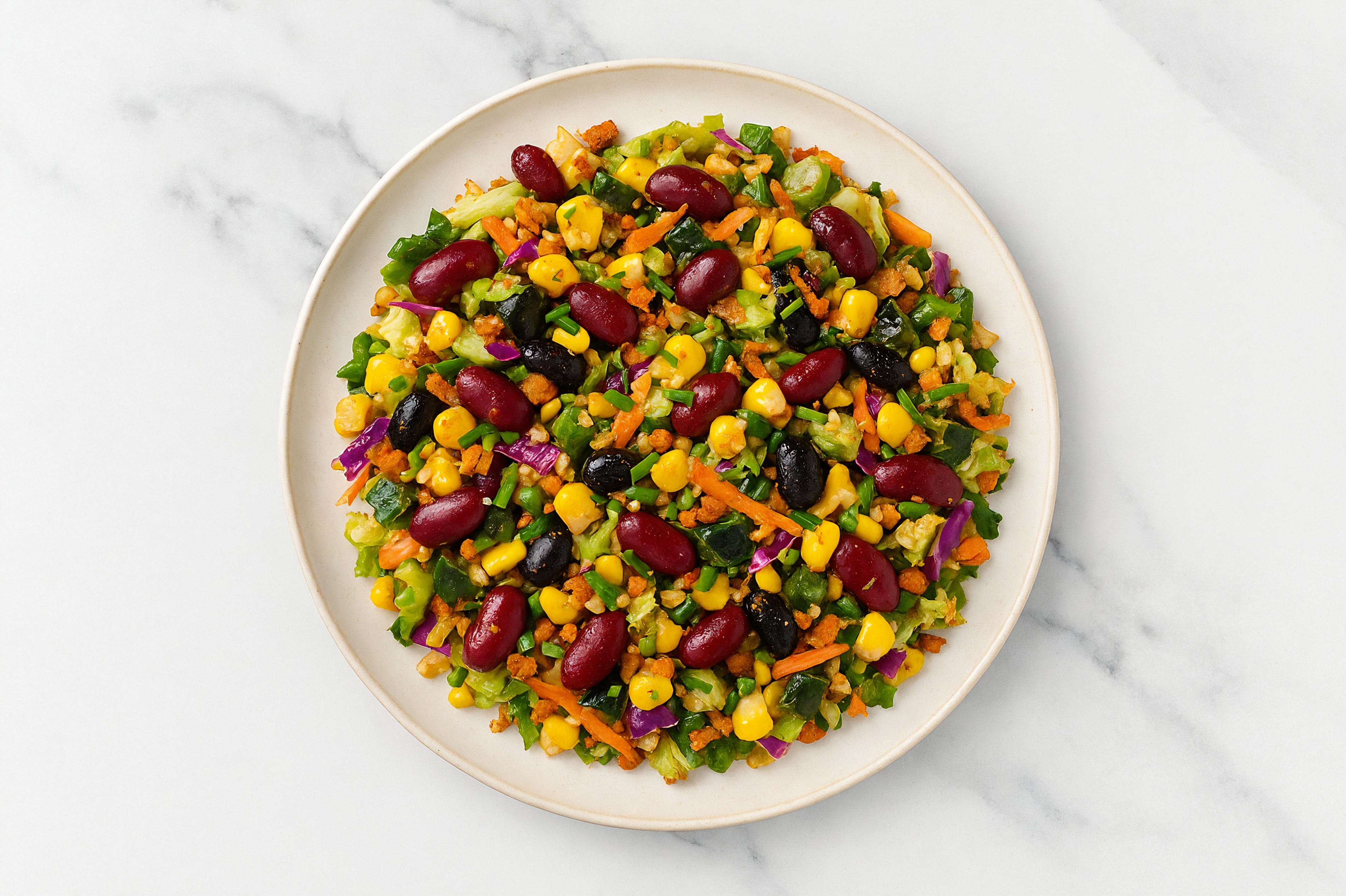 Poblano Pepper Black Bean Mexican Street Corn Chopped Kit Salad