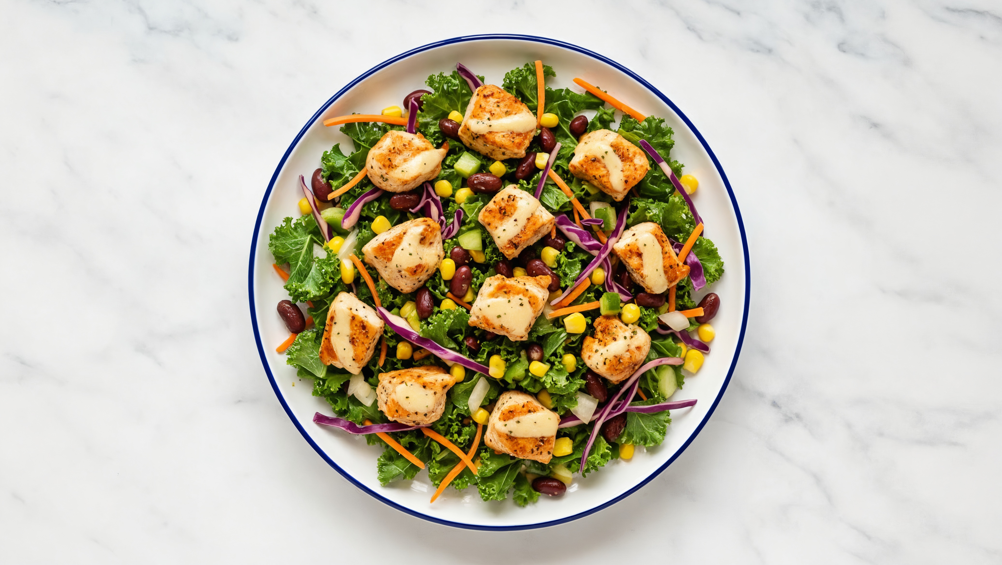 Tahini Kale Salad with Garlic Turkey & Black Beans