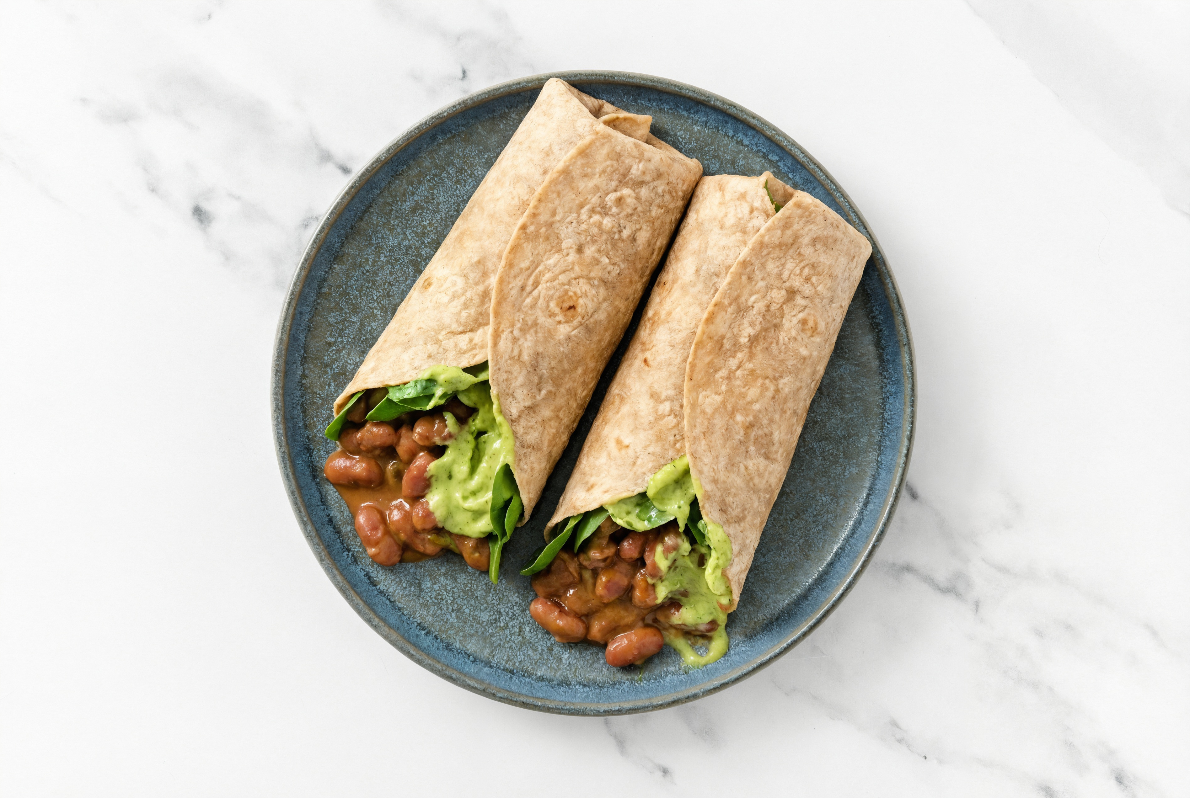 Spiced Red Bean Spinach Wrap