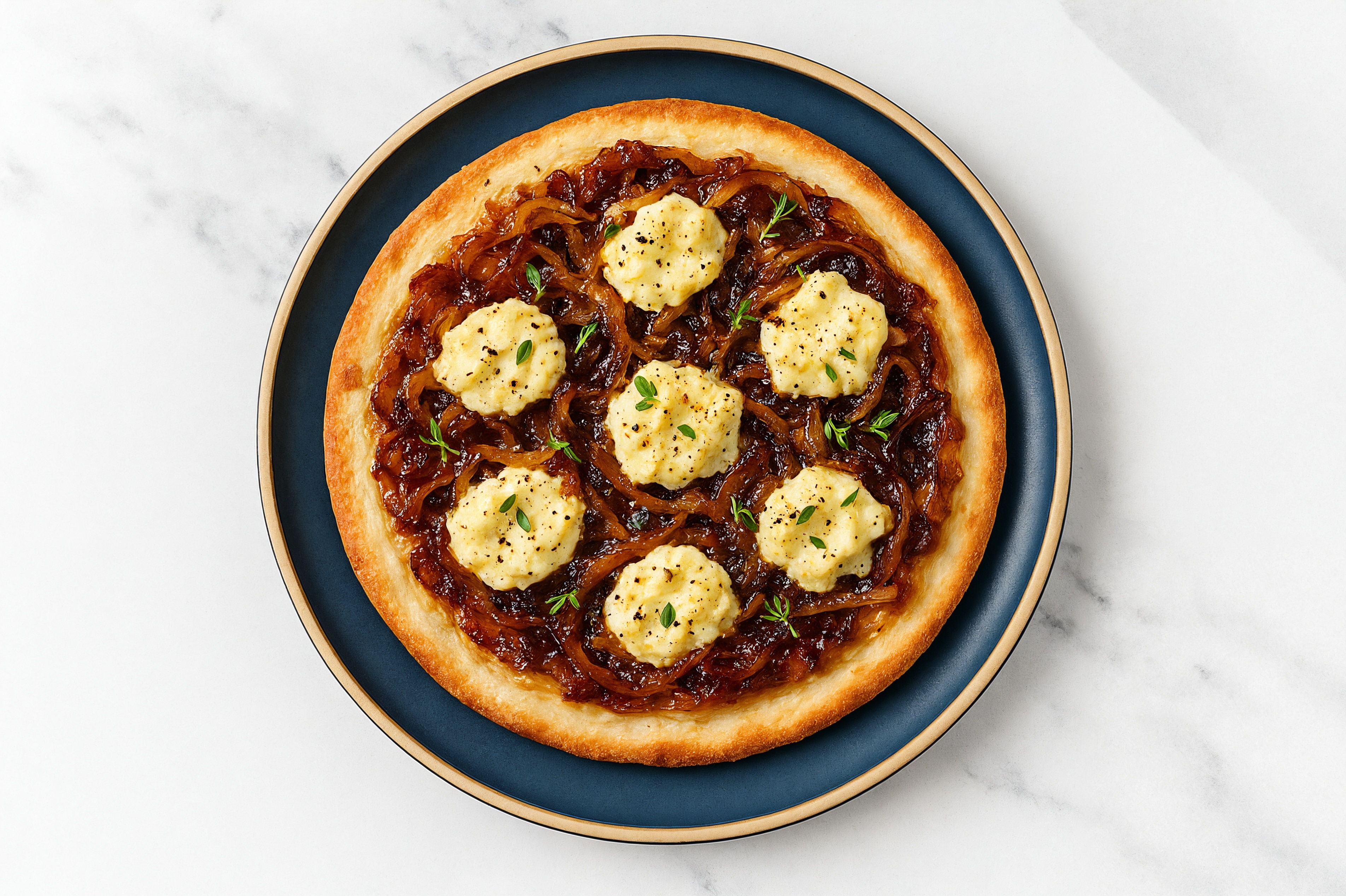 Caramelized Onion + "Ricotta" Gluten-Free Pizza Crusts