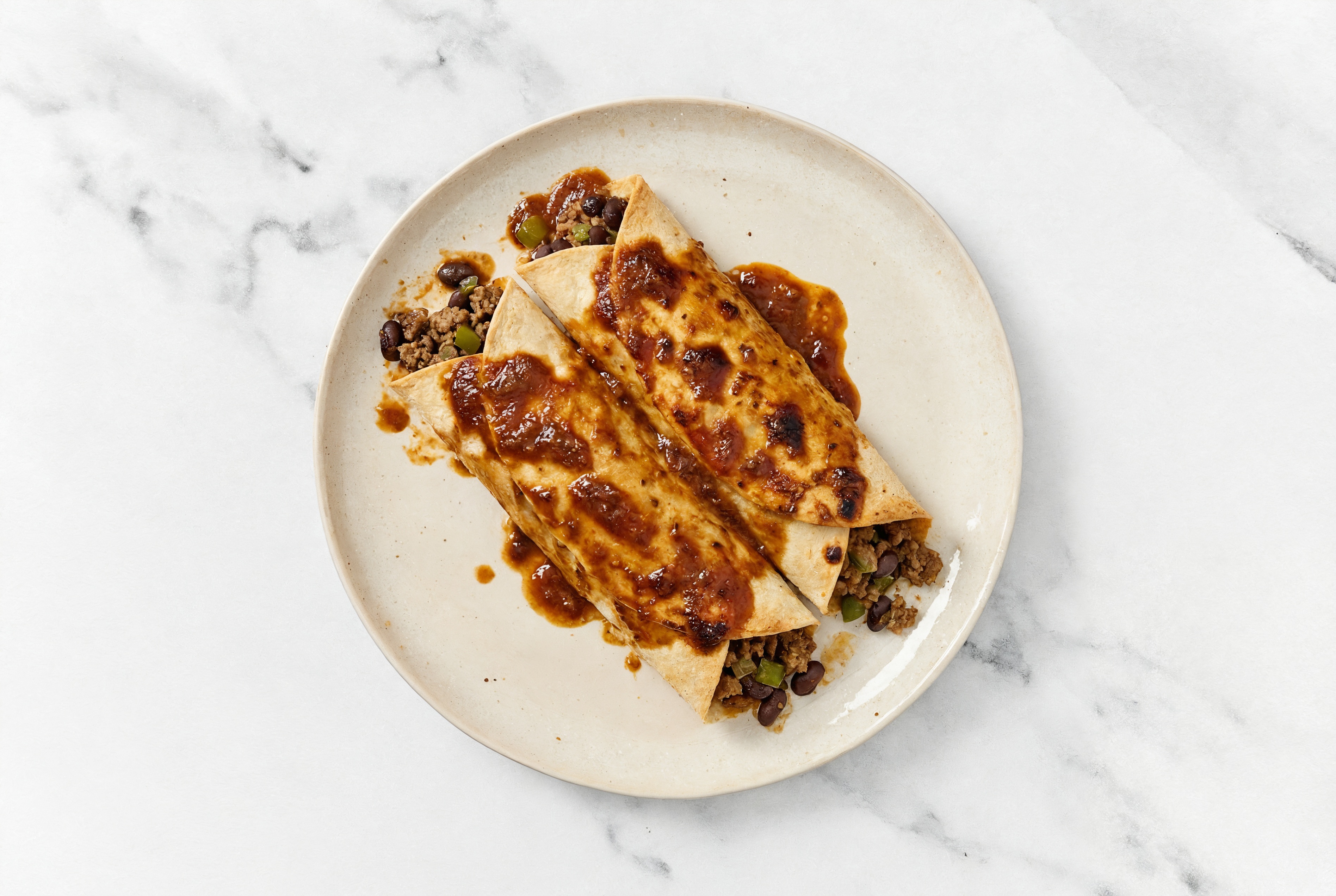 Herby Grain-Free Beef + Bean Enchiladas