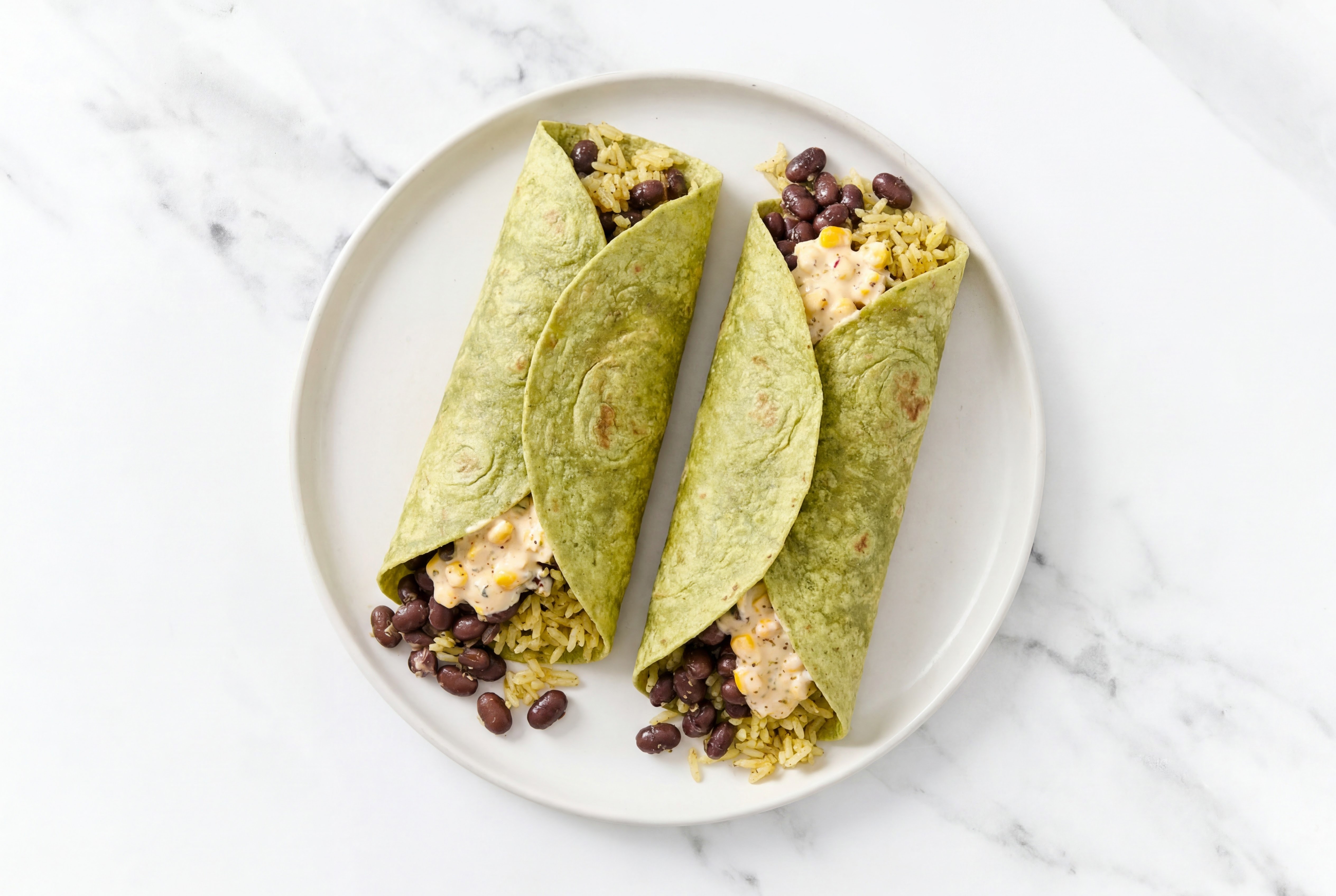 Cuban Black Bean + Mexican Street Corn Tacos with Jasmine Rice
