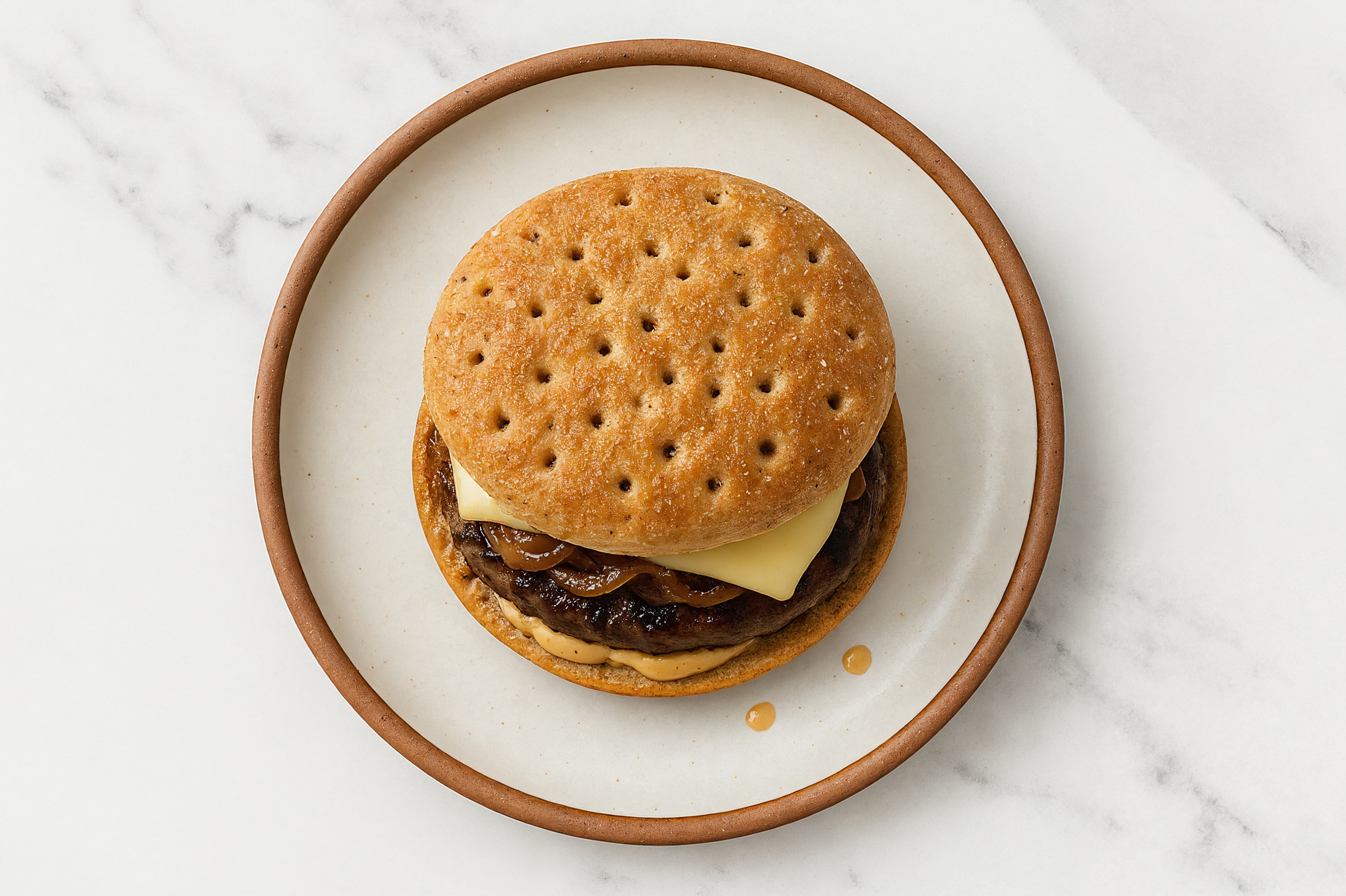  French Onion Swiss Cheeseburger with Wagyu Beef Patties