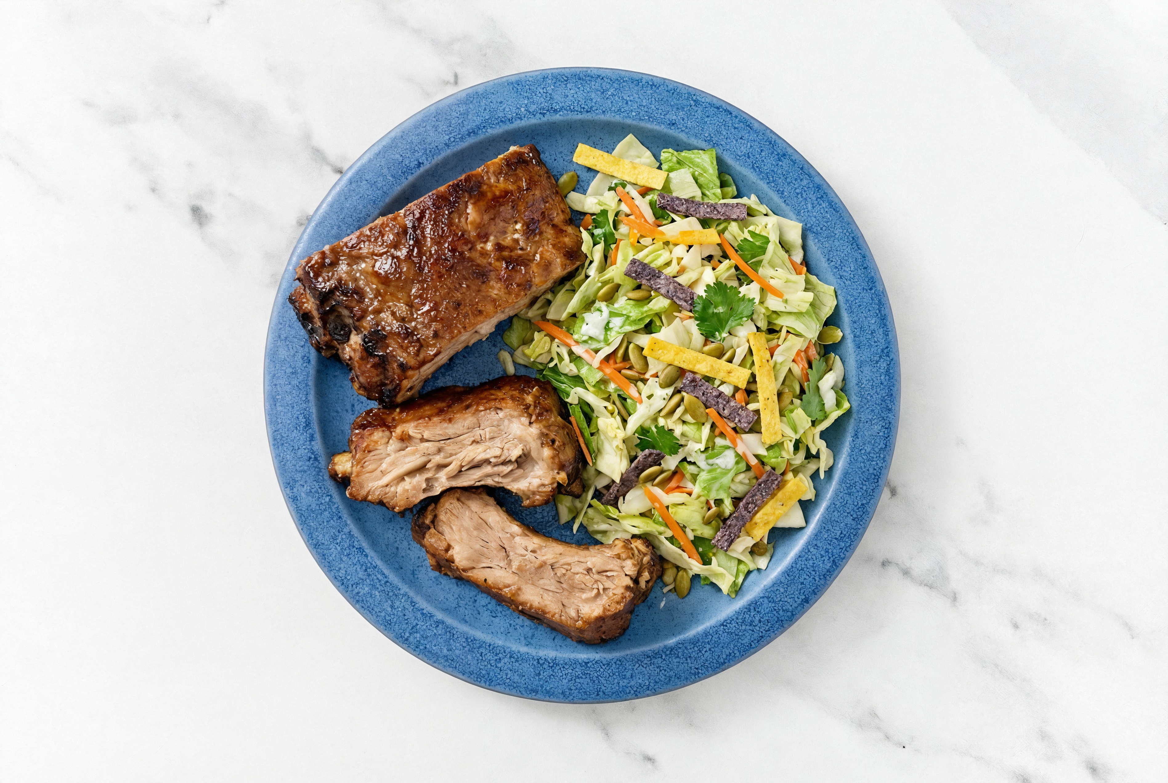 Savory Baby Back Ribs + Southwest Chopped Salad