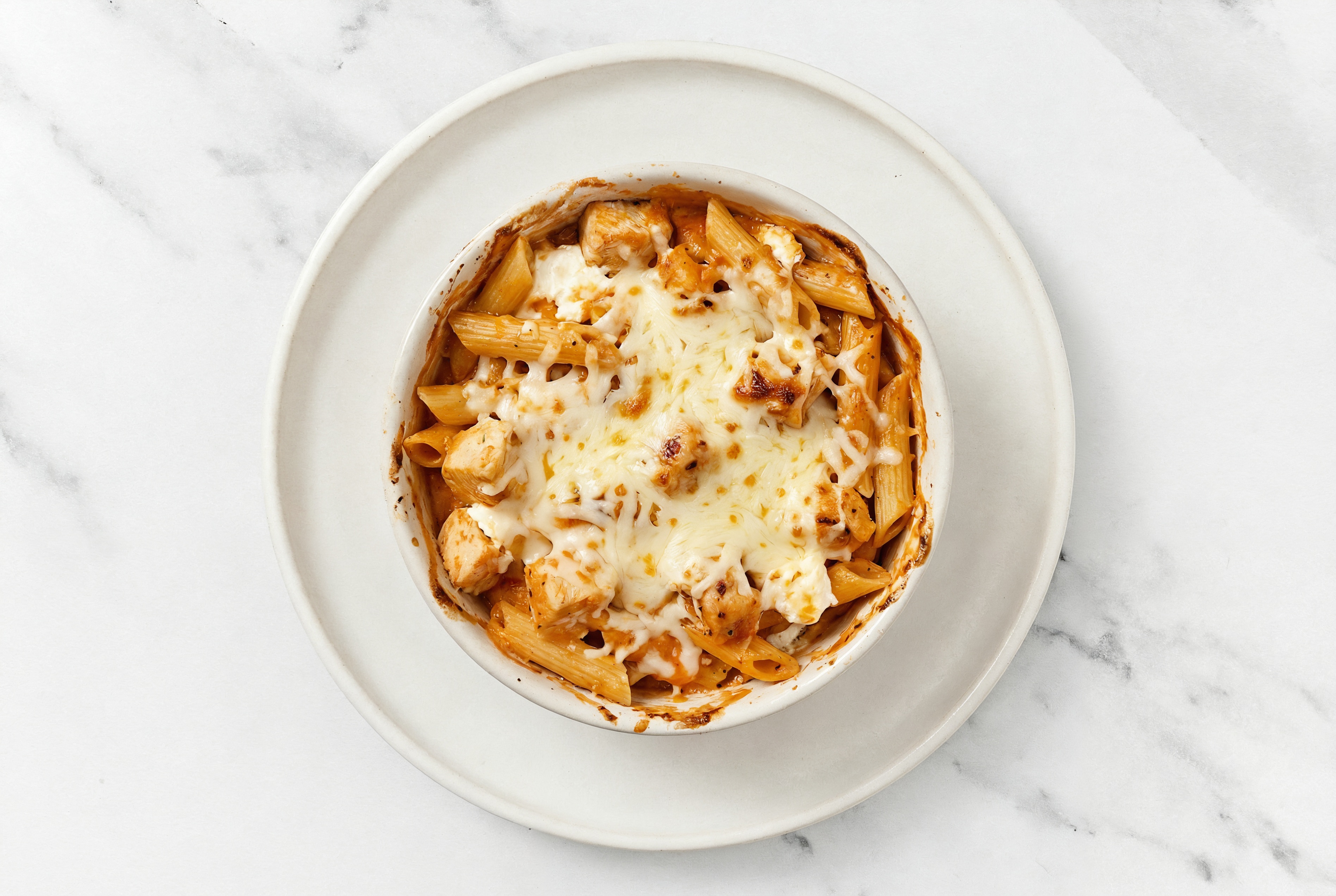 Extra Cheesy Vodka Pasta Bake with Shredded Mozzarella Cheese
