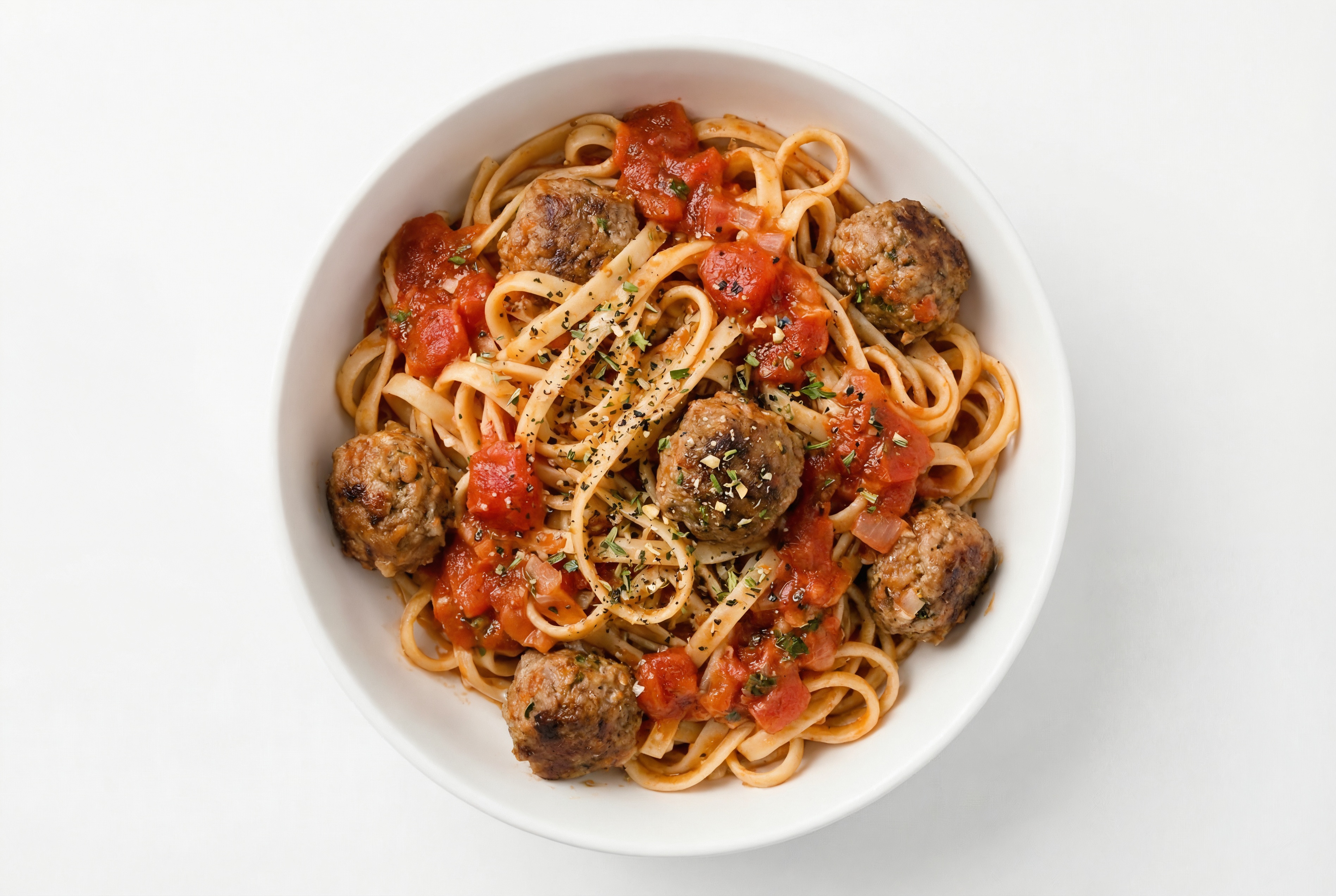 Grain-Free Linguine + Meatballs