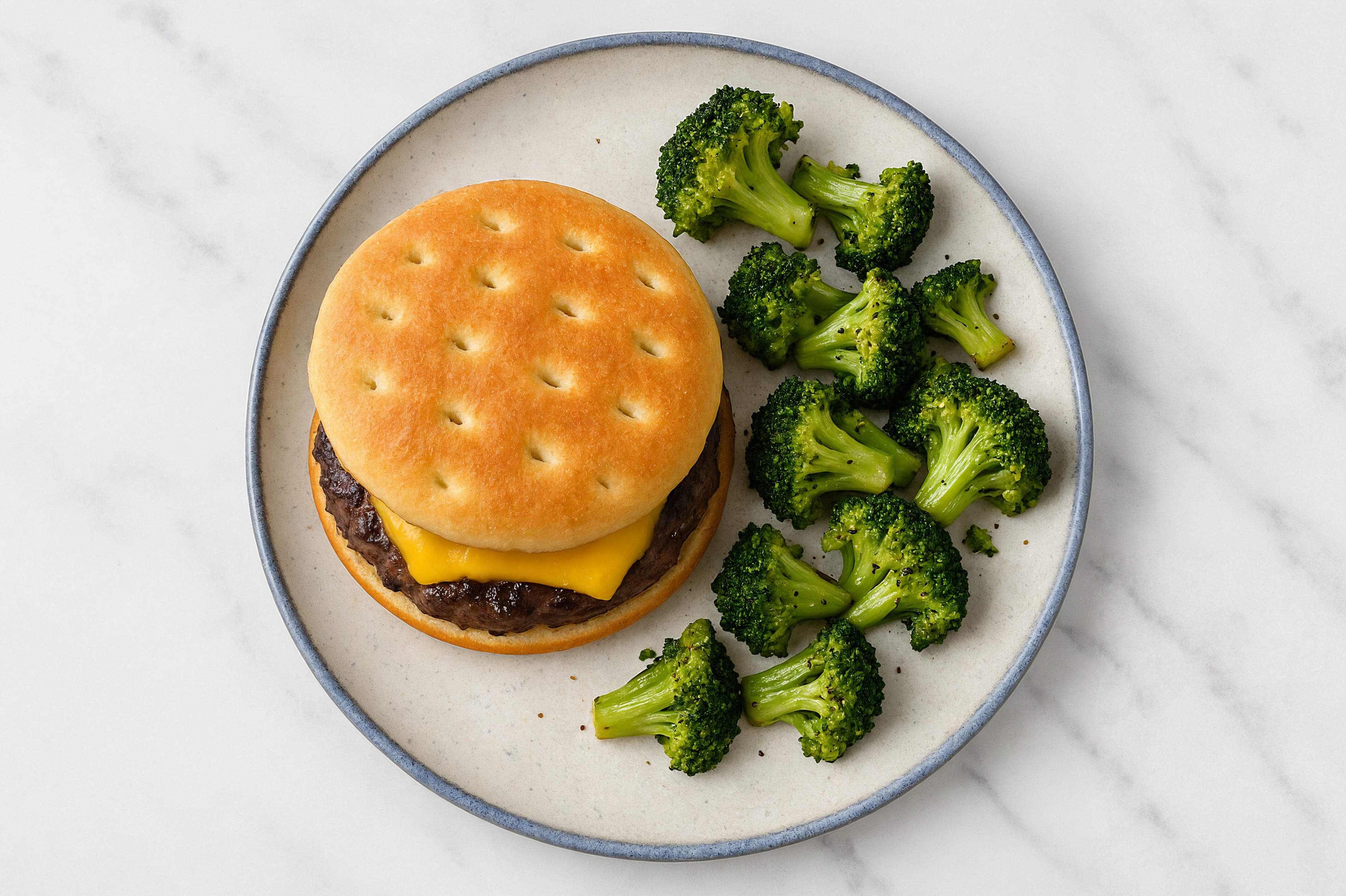 Classic Cheeseburger on Brioche Bun with Wagyu Beef Patties