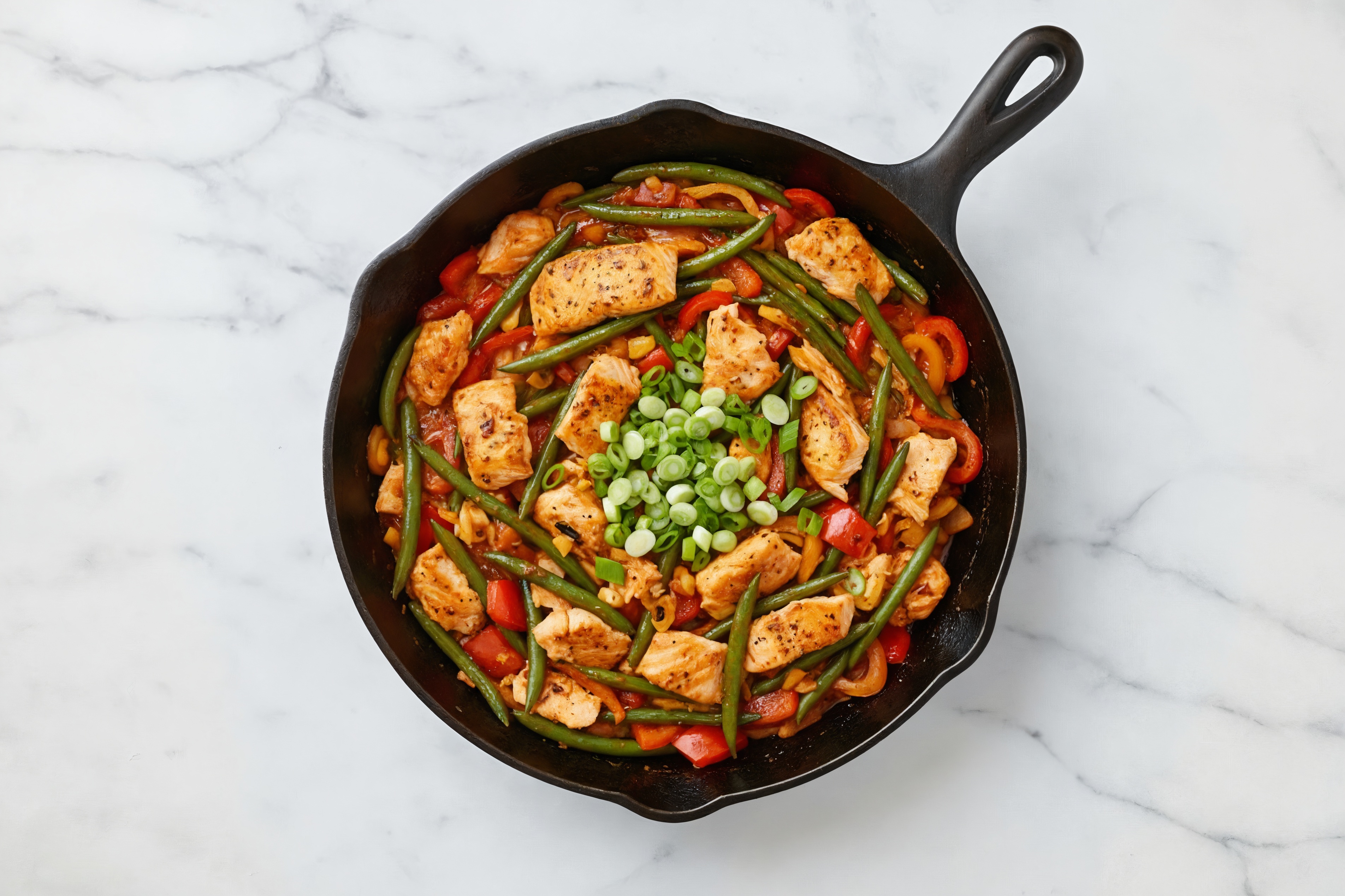  Bang Salmon with Green Beans + Red Organic Pepper