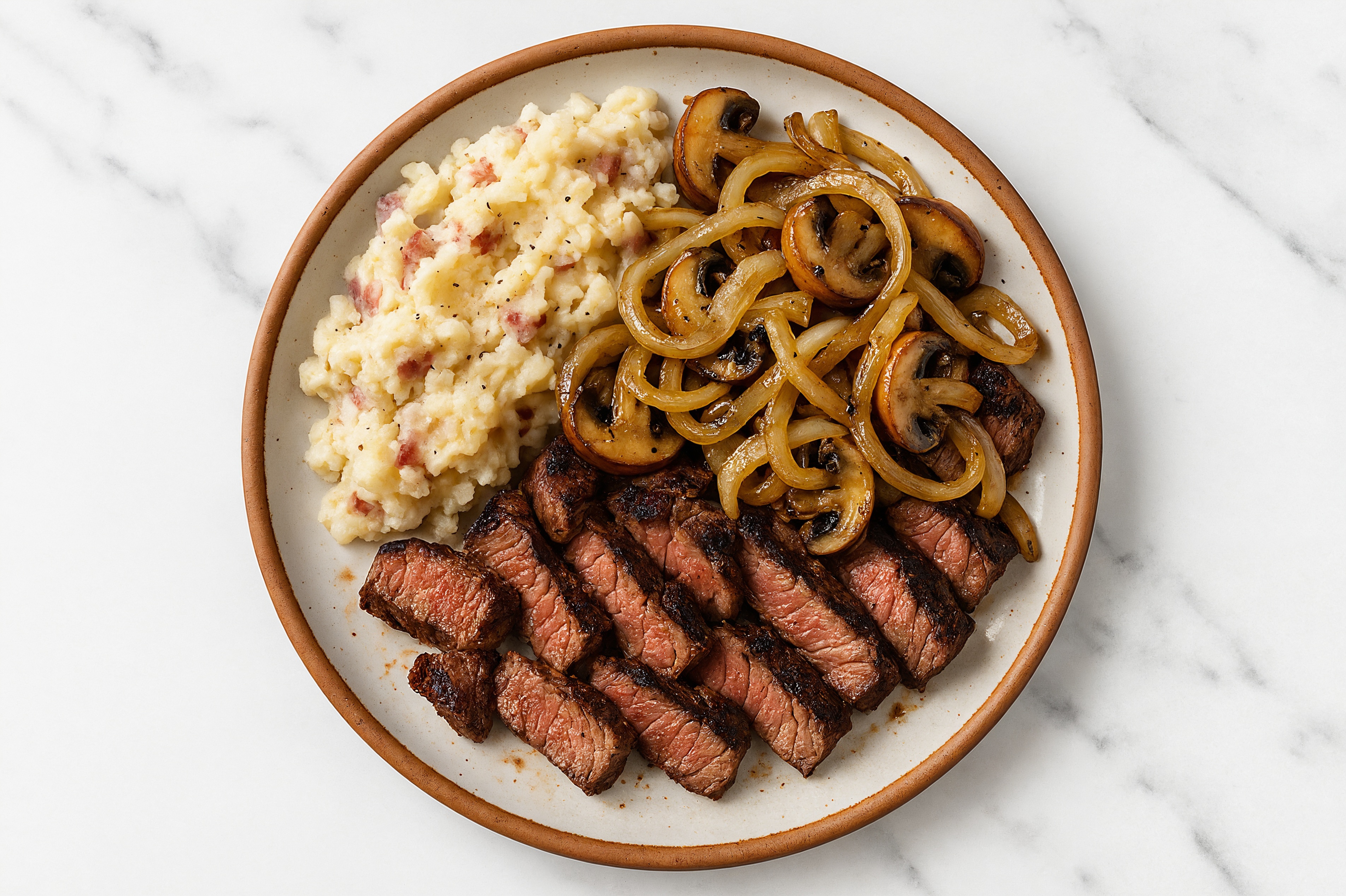  Sirloin Steak with Mushrooms + Buttery Potatoes
