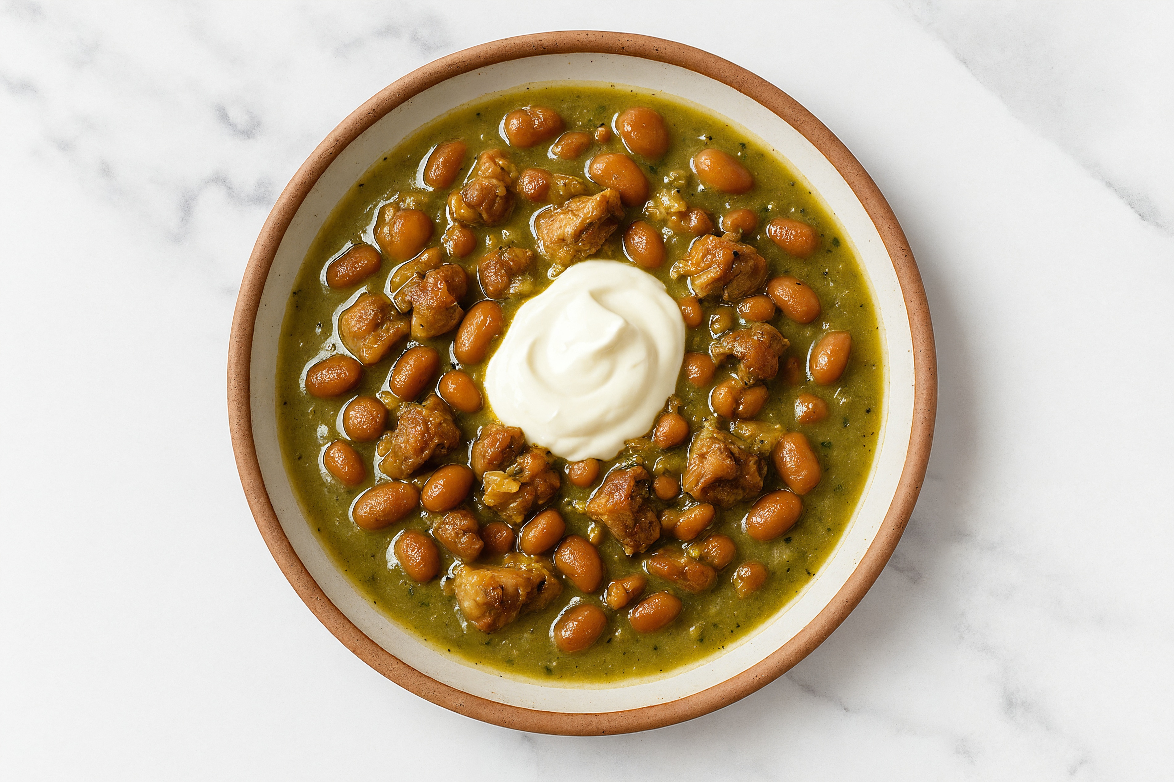 Pork Chile Verde + Mexican Pinto Beans