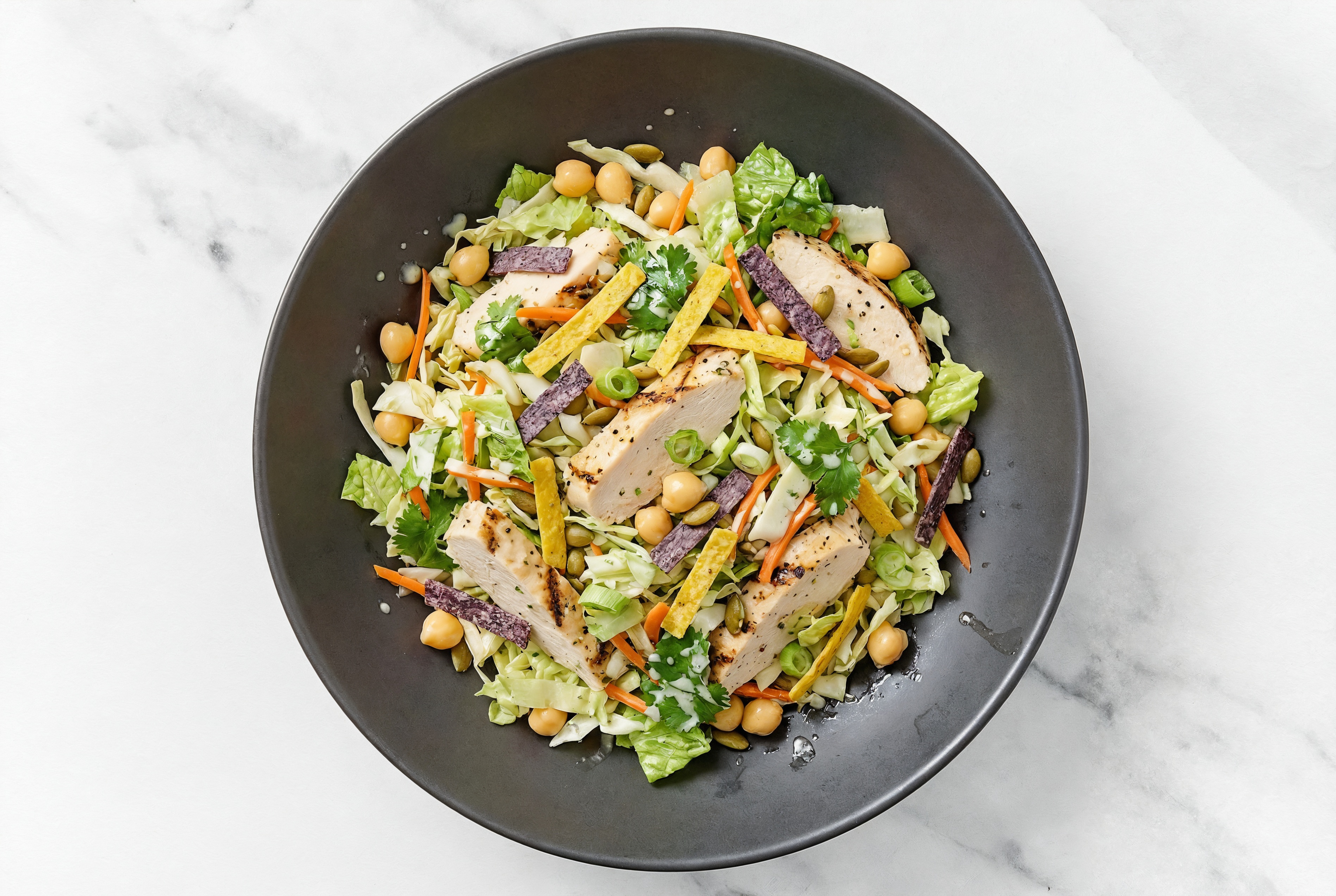 Southwest Seasoned Grilled Chicken Breast Salad with Organic Garbanzo Beans