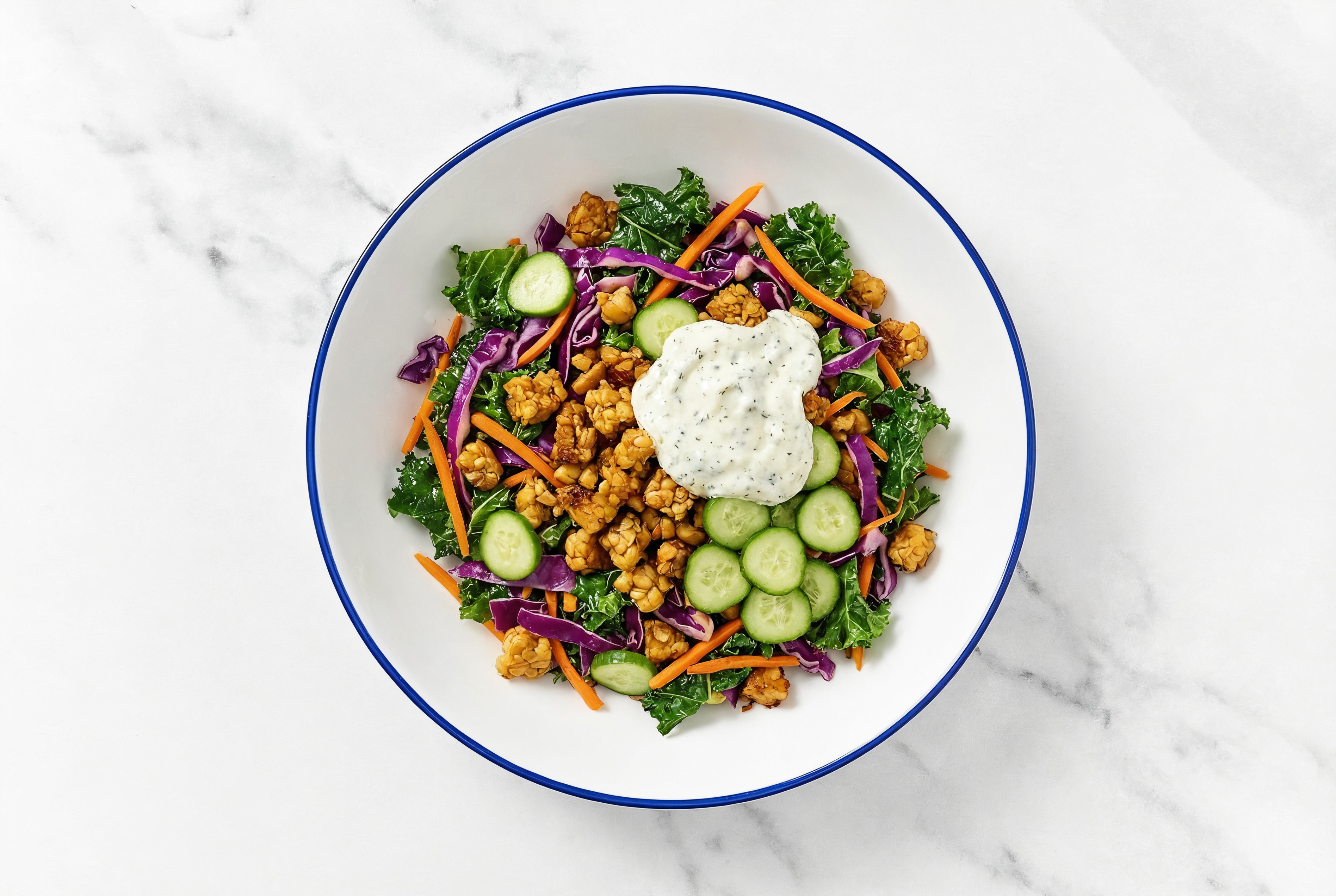 Tzatziki Tempeh Veggie Bowl