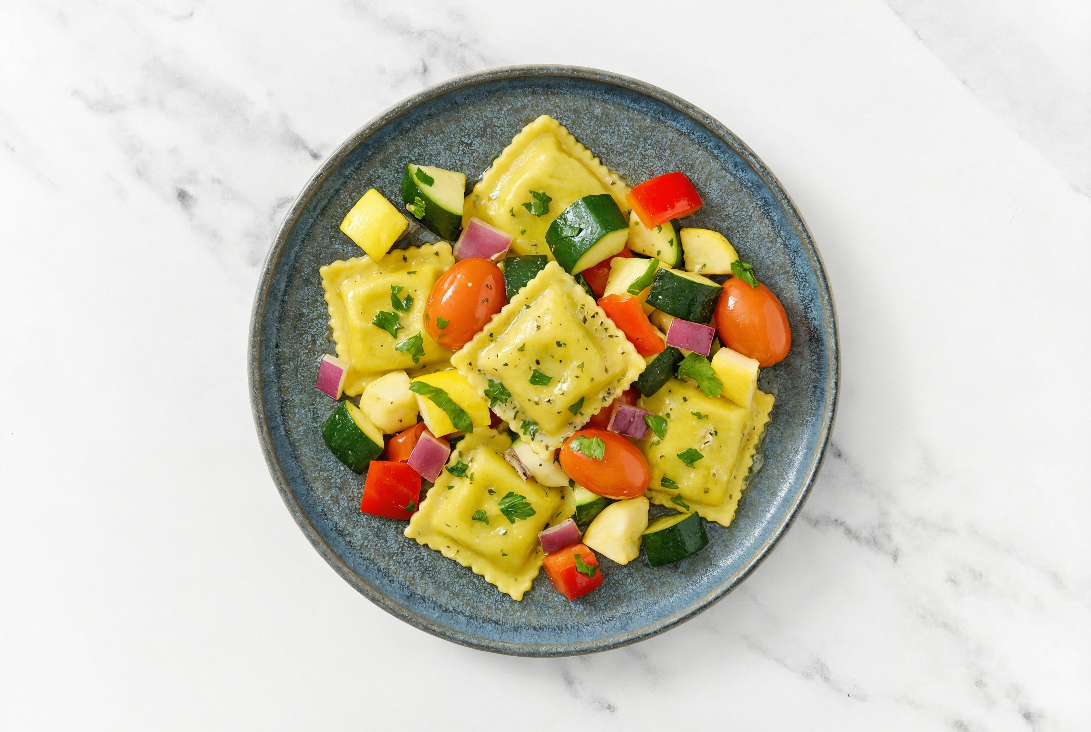 Go-To Herby Tomato Slow Churned Herb Pasture Butter Veggie Ravioli