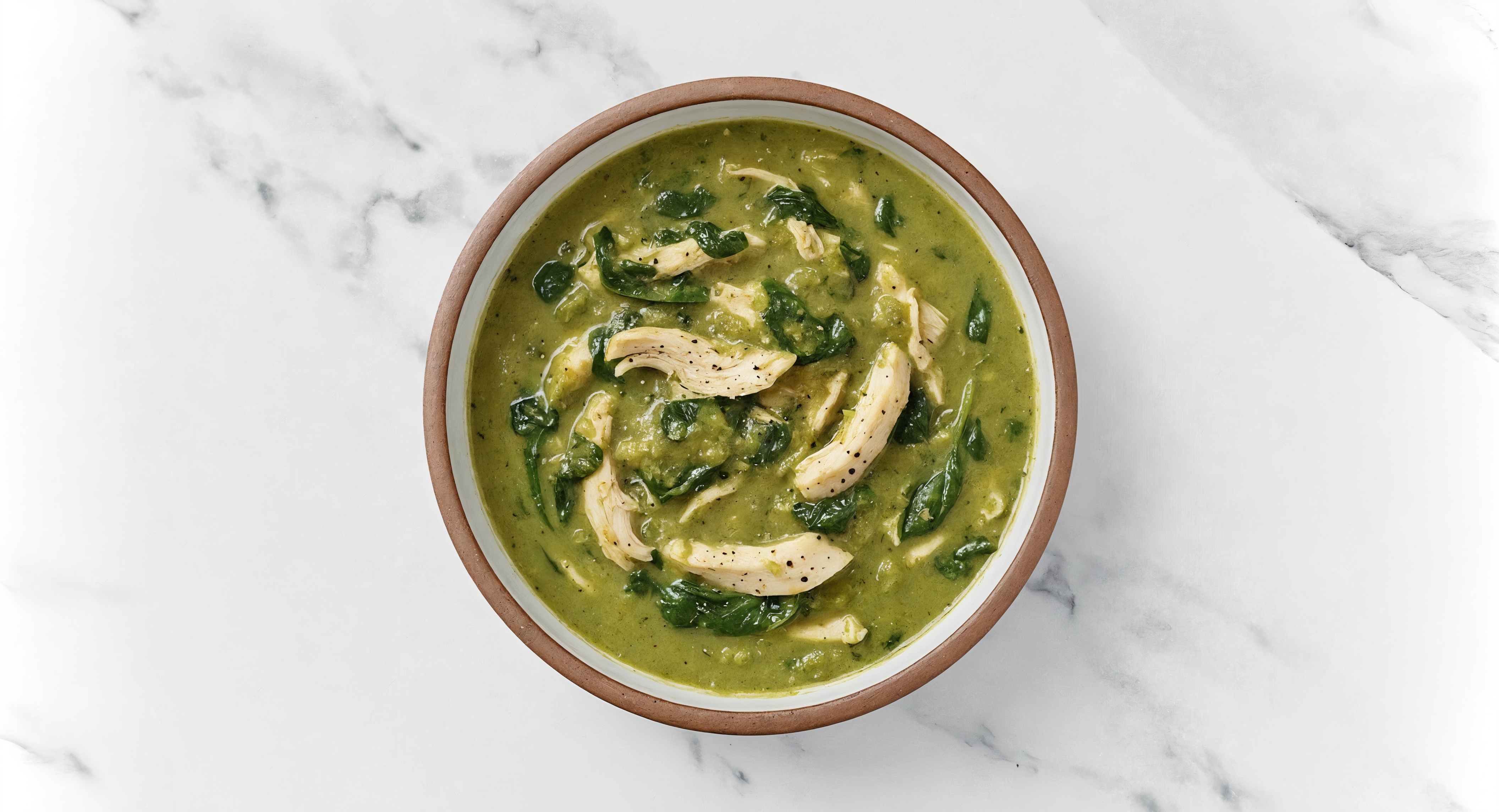  Chicken Enchilada Soup with Baby Spinach