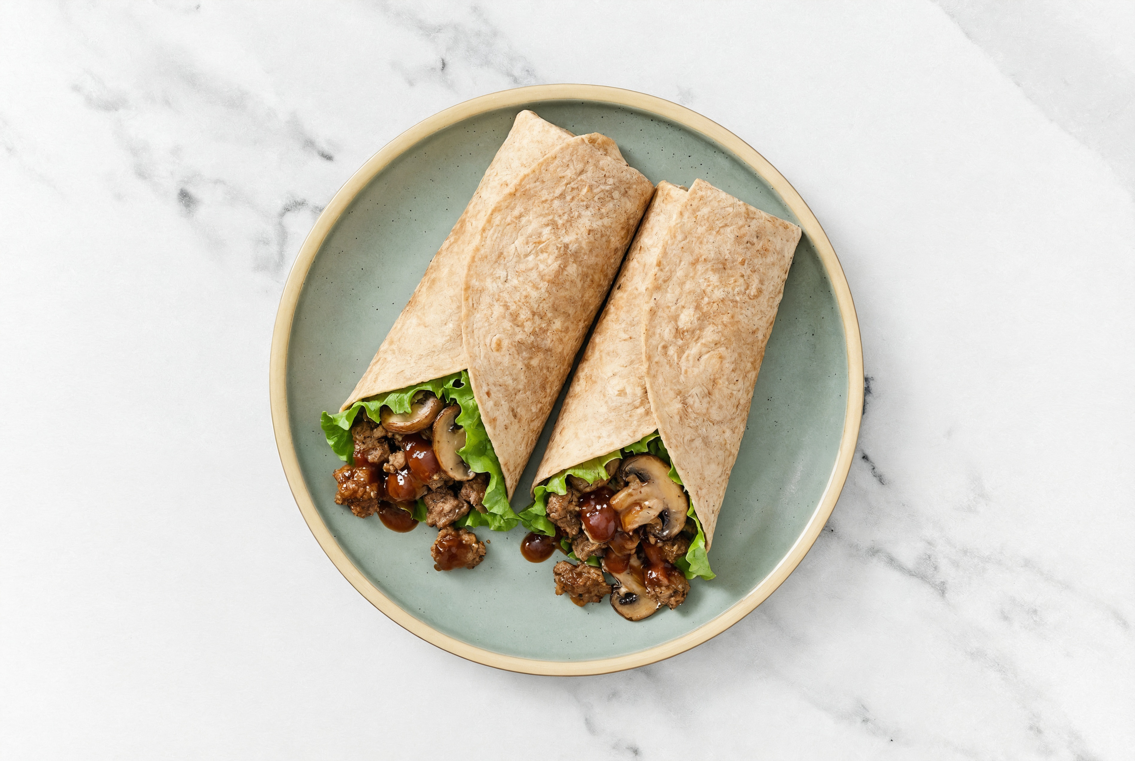 BBQ Ground Beef Patties Wrap