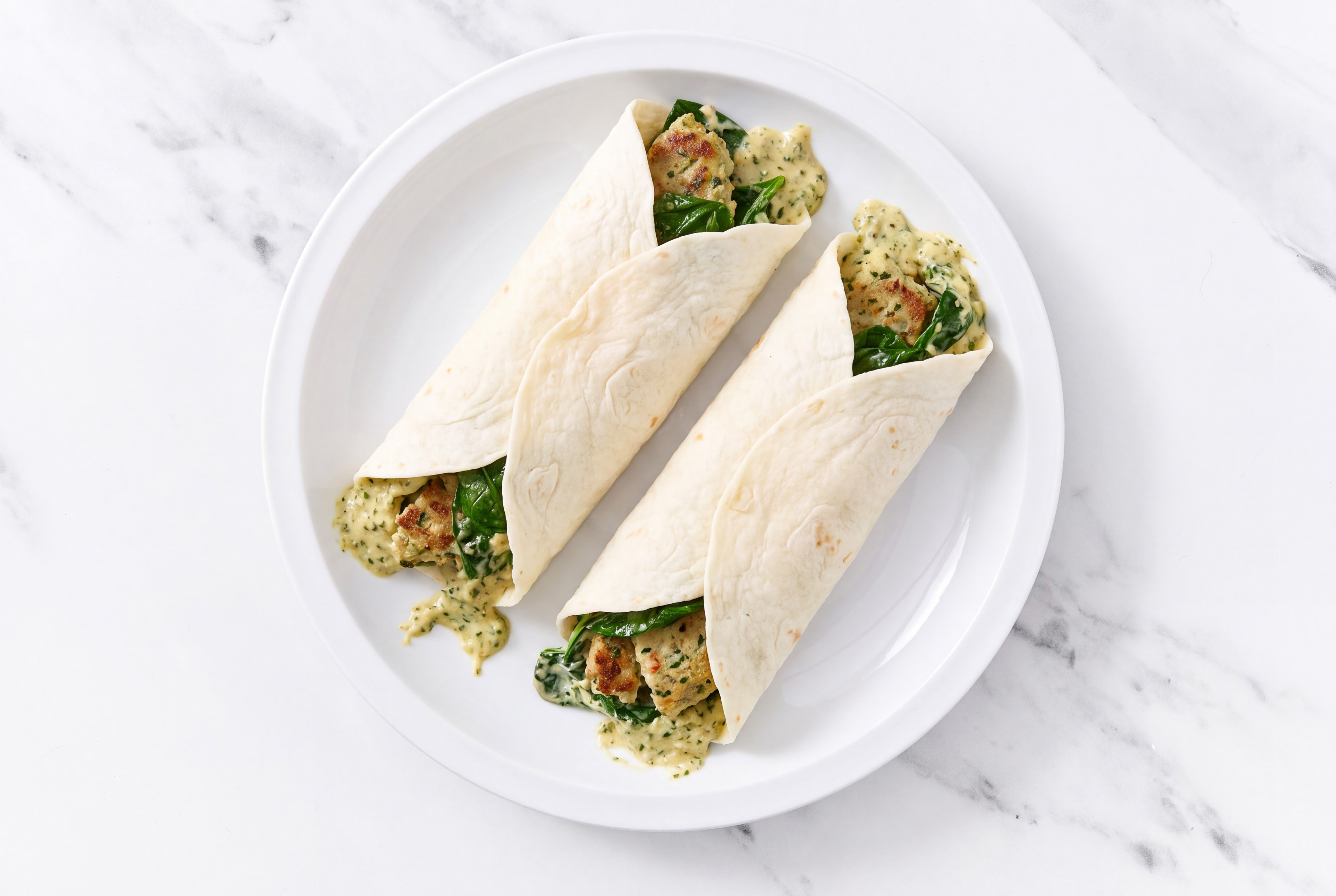 Hearty Spinach Artichoke Turkey Protein Wrap