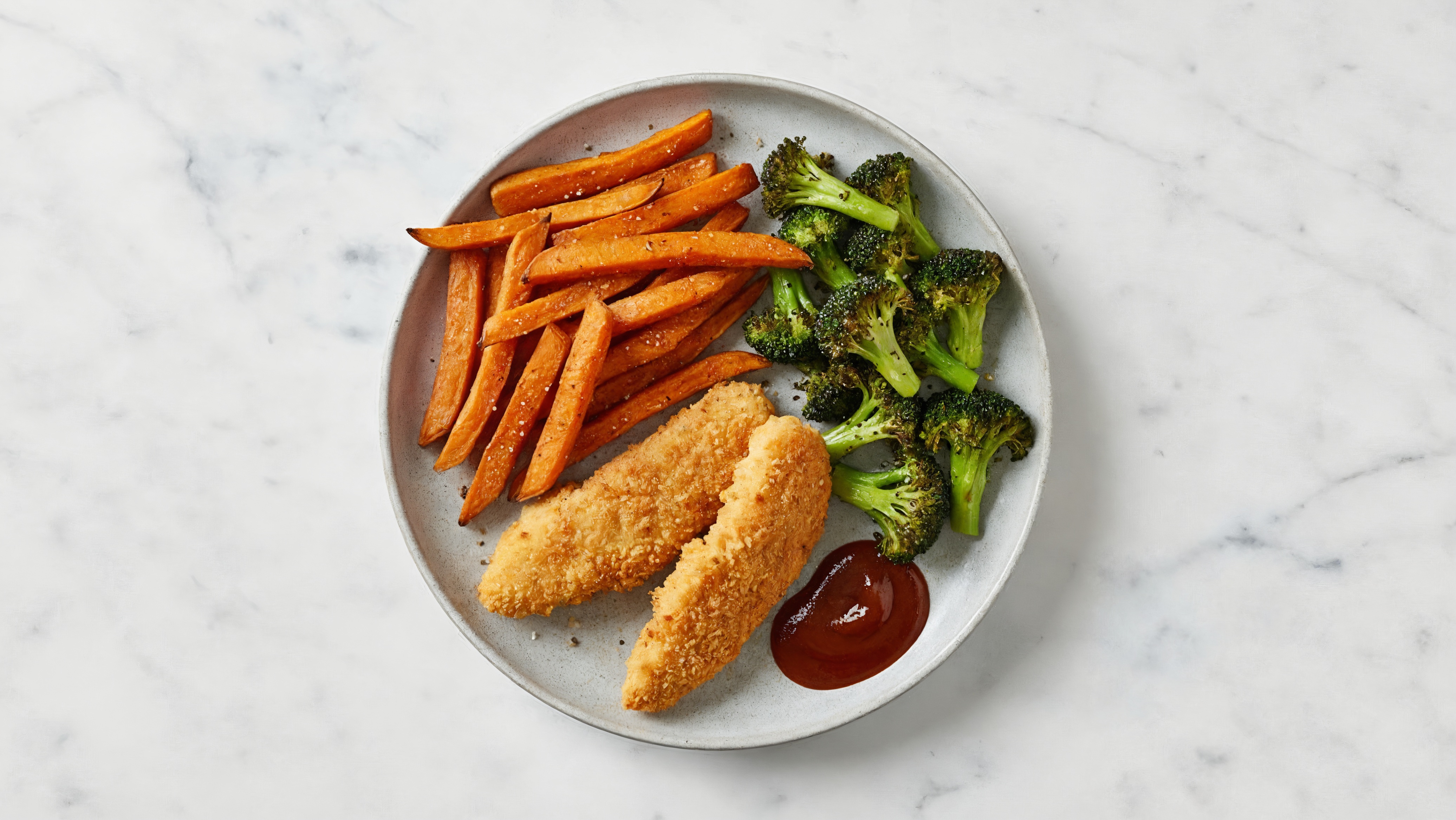  Plant-Based Chicken Tenders + Sweet Potato Fries with Original BBQ