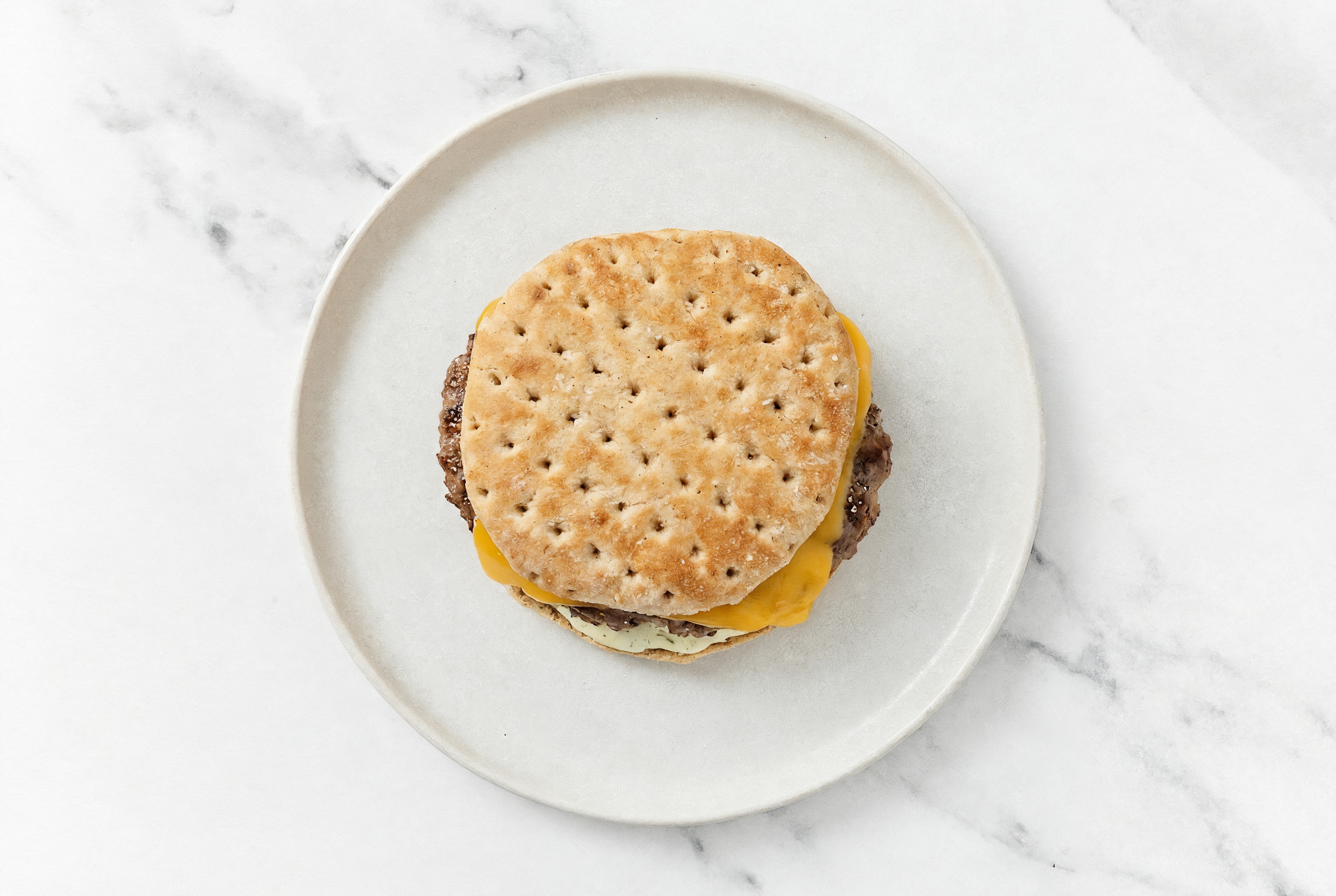  Classic Cheese Burger with Creamy Garliky Spread with Wagyu Beef Patties