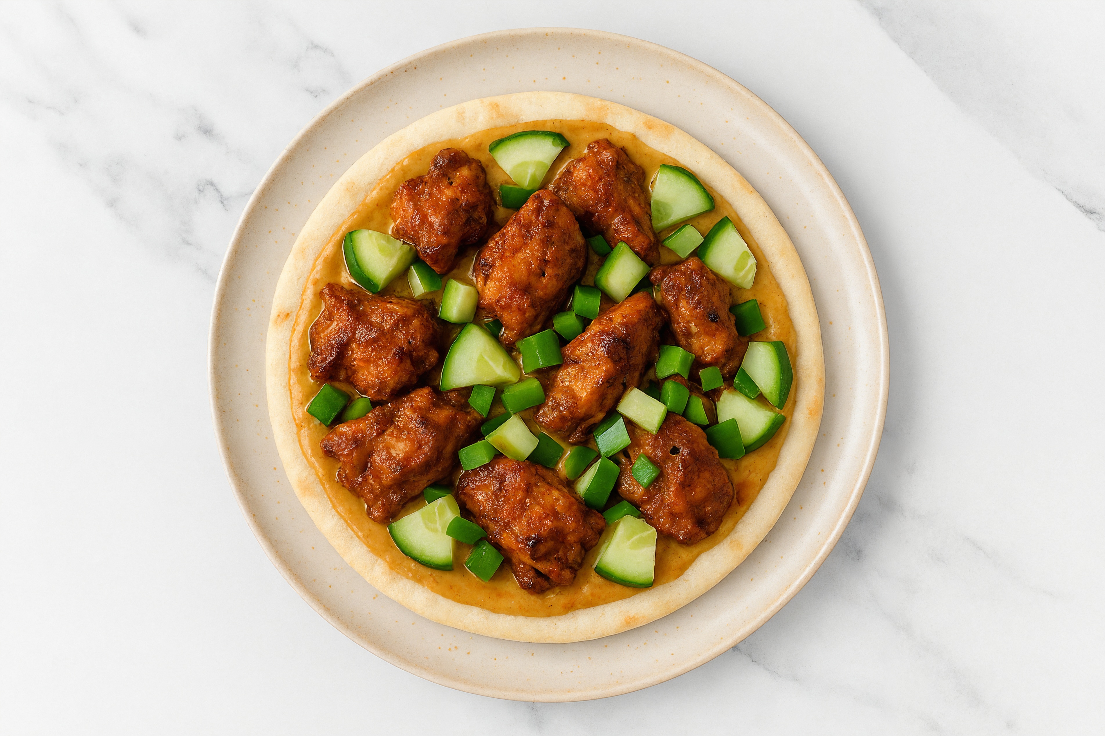 Cucumber Tandoori BBQ Gluten Free Pizza