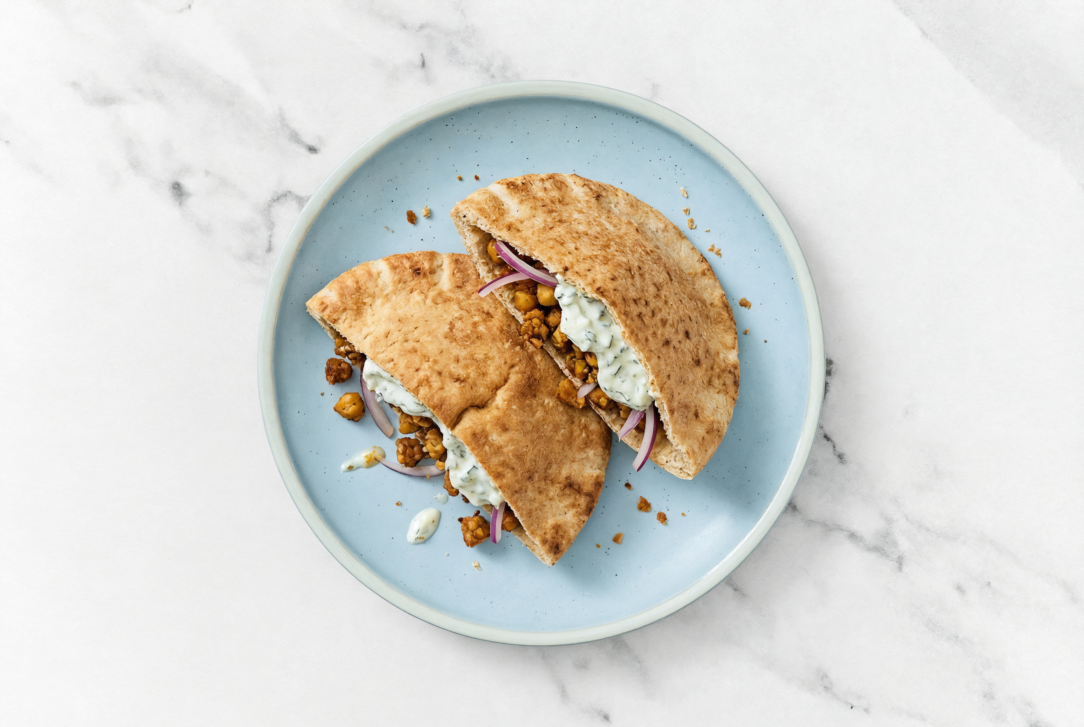 Tzatziki Tempeh Traditional Pita Pocket
