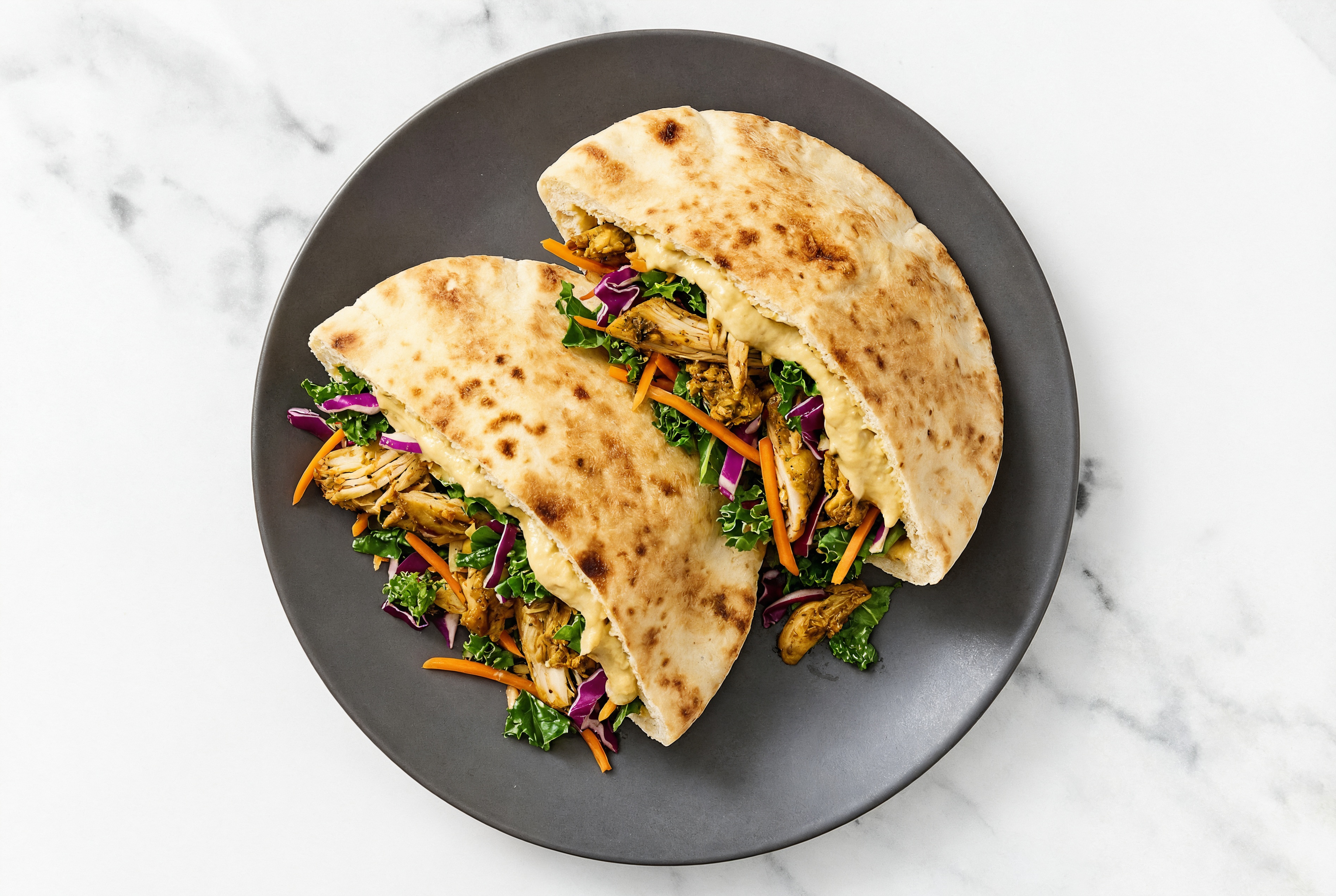 Shawarma Chicken French Onion Hummus Traditional Pita