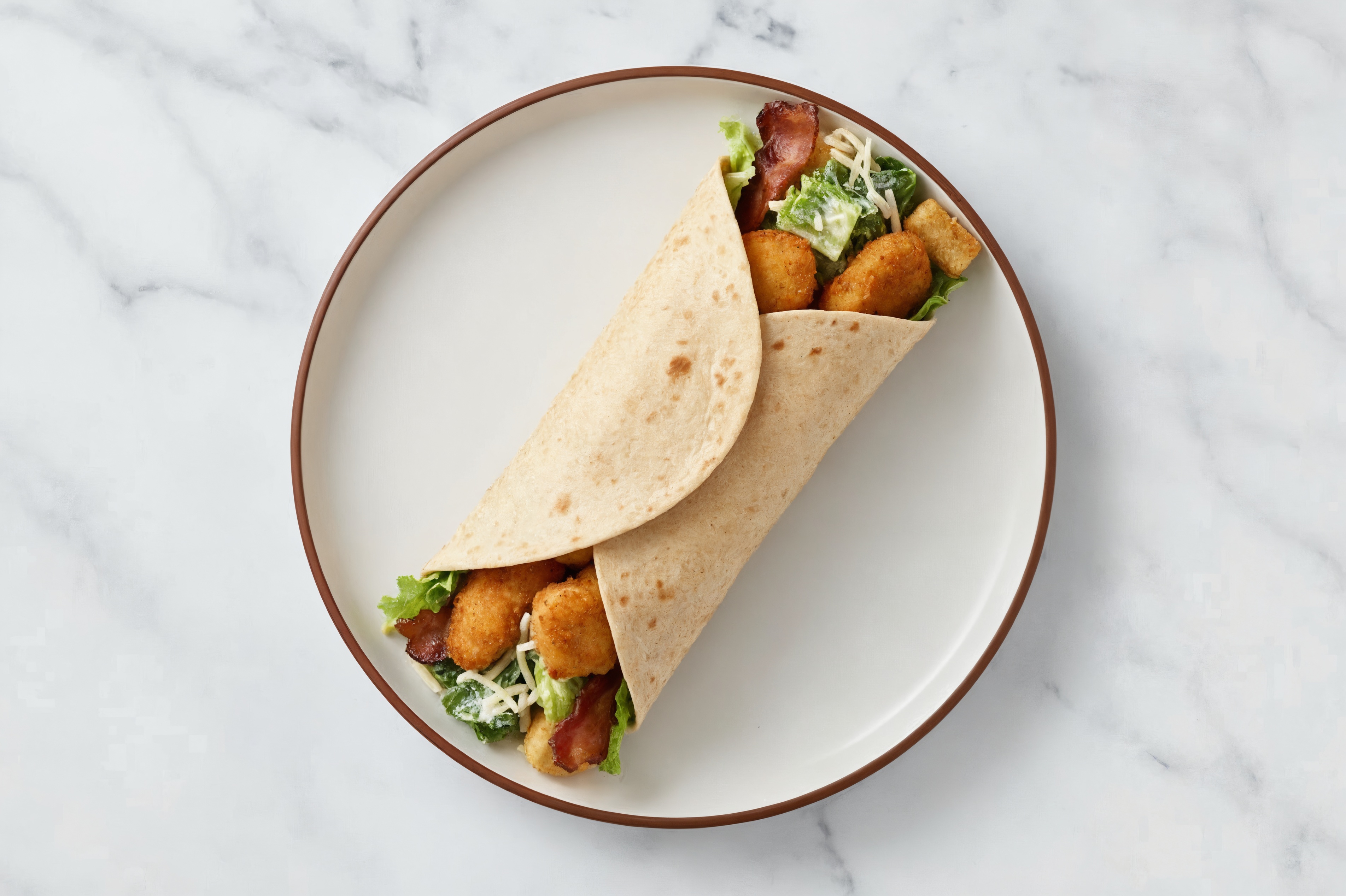 Crispy Chicken MyBacon Caesar Salad Wrap