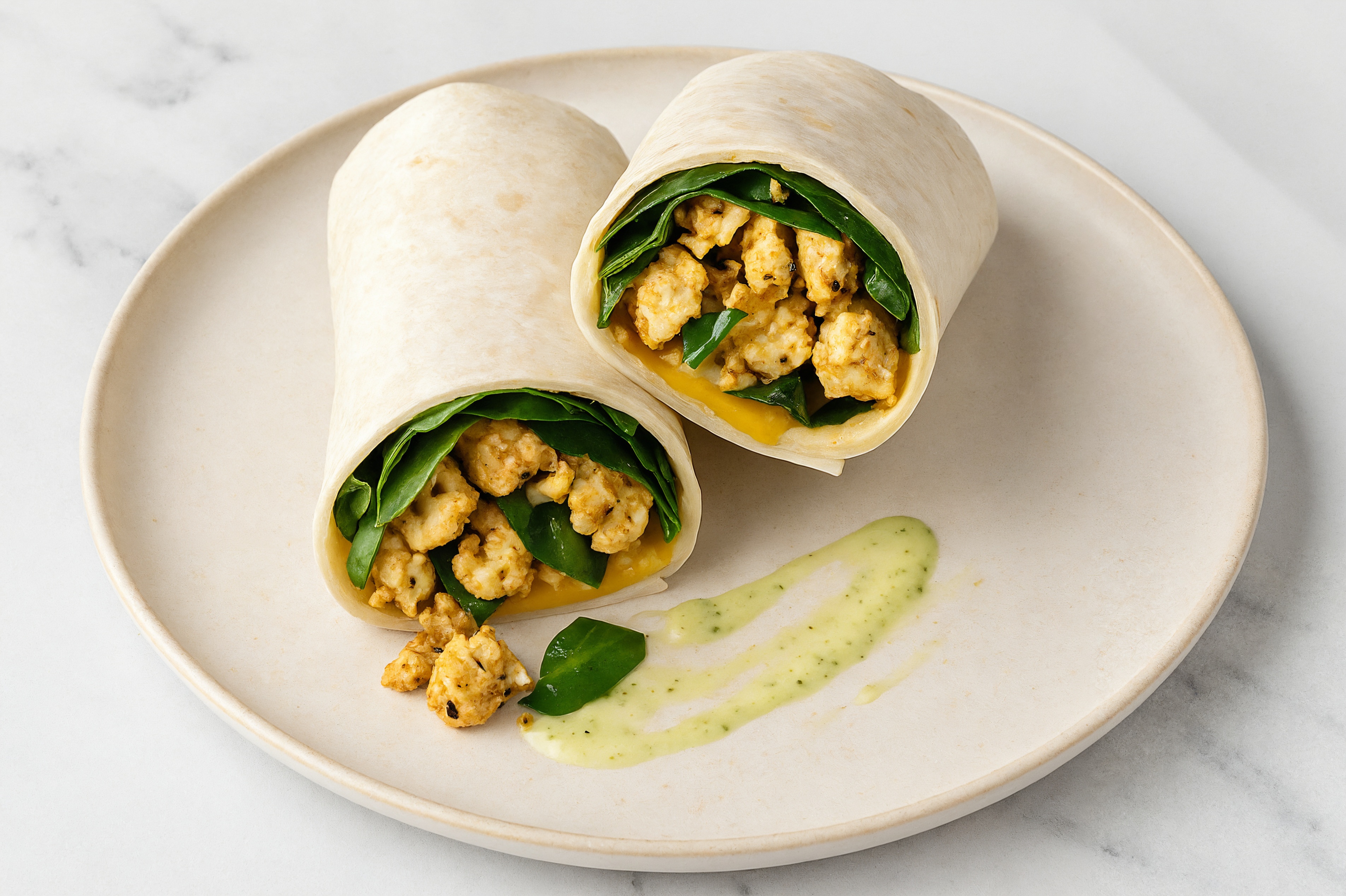 Jalapeño Spiced Tofu + American Wraps with Spinach