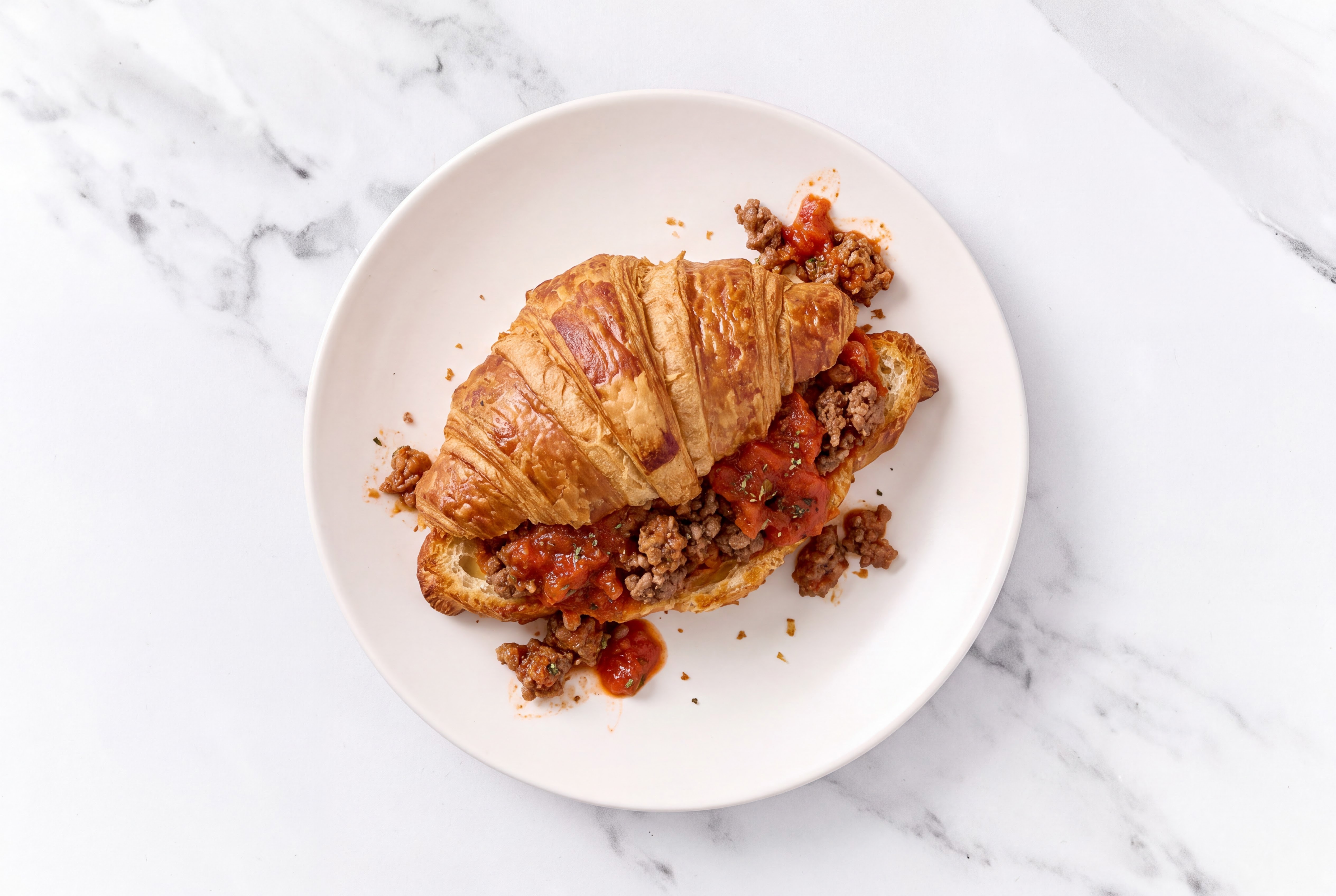 Herby 93/7 Lean Ground Beef Marinara Sandwich