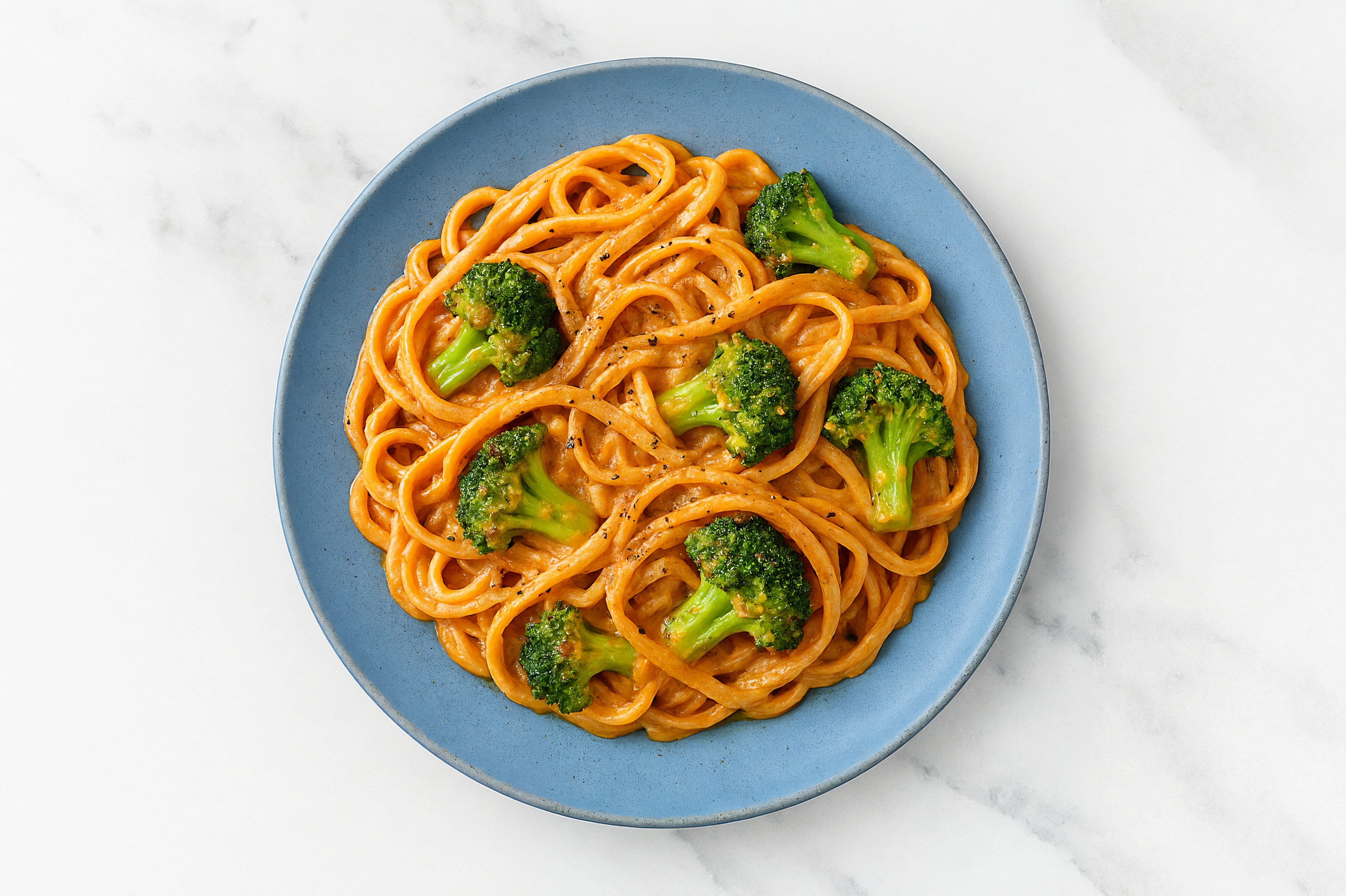 Vodka Sauce Linguine with Broccoli
