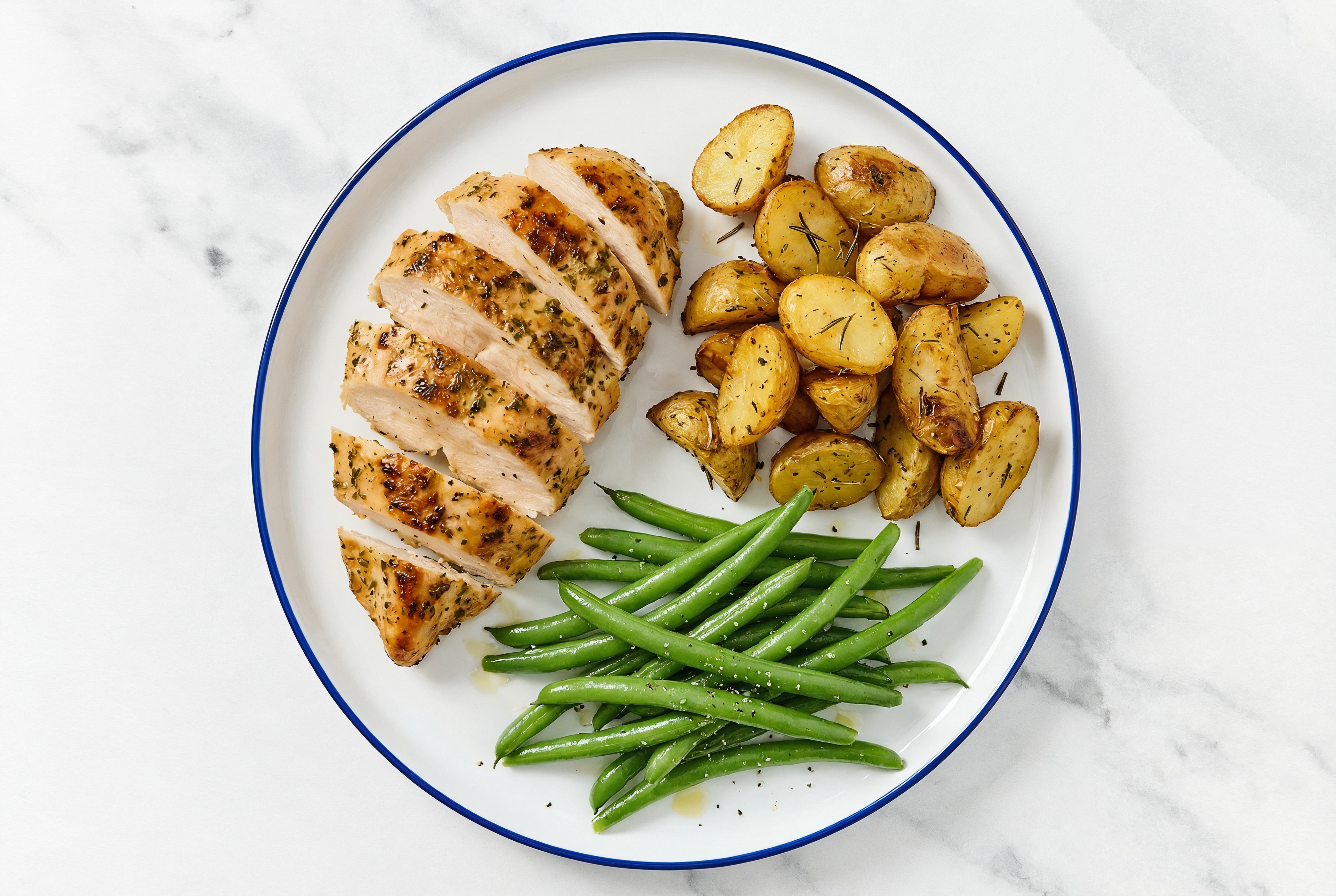 Garlicky Chicken + Rosemary Potatoes