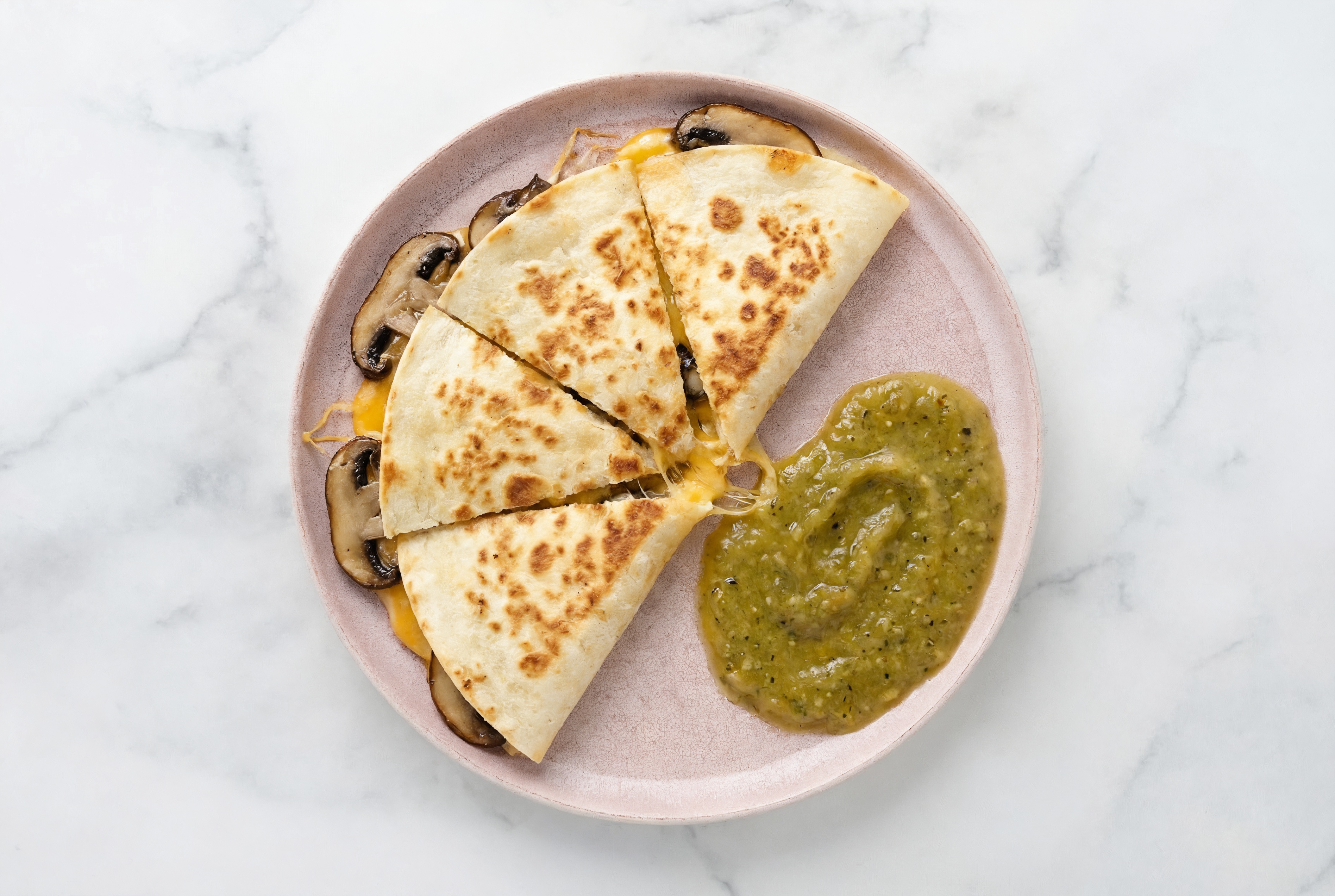 Spicy Shroom Cheesy Quesadilla