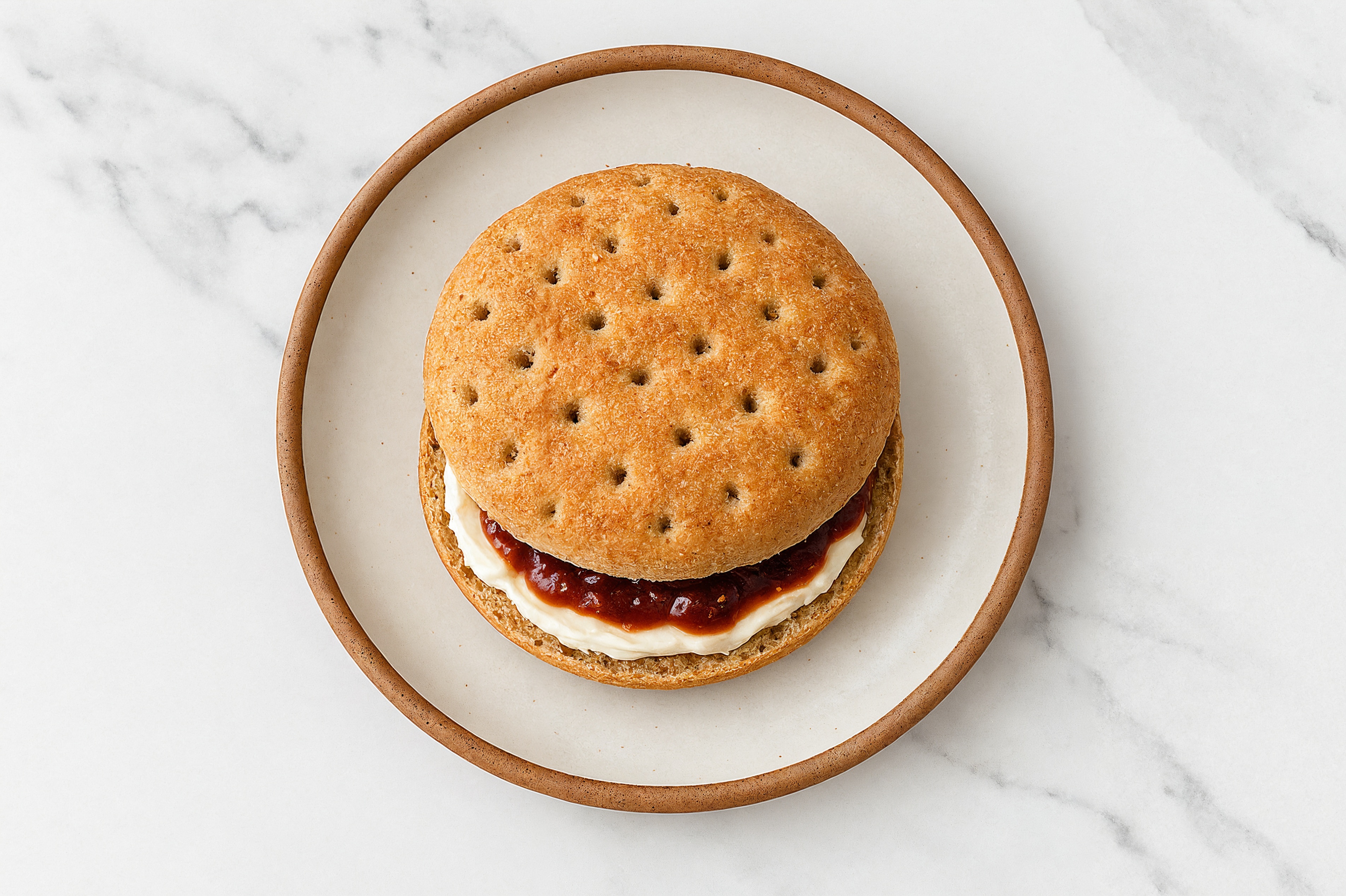 Cream Cheese + Strawberry Jam OneBun Sandwich